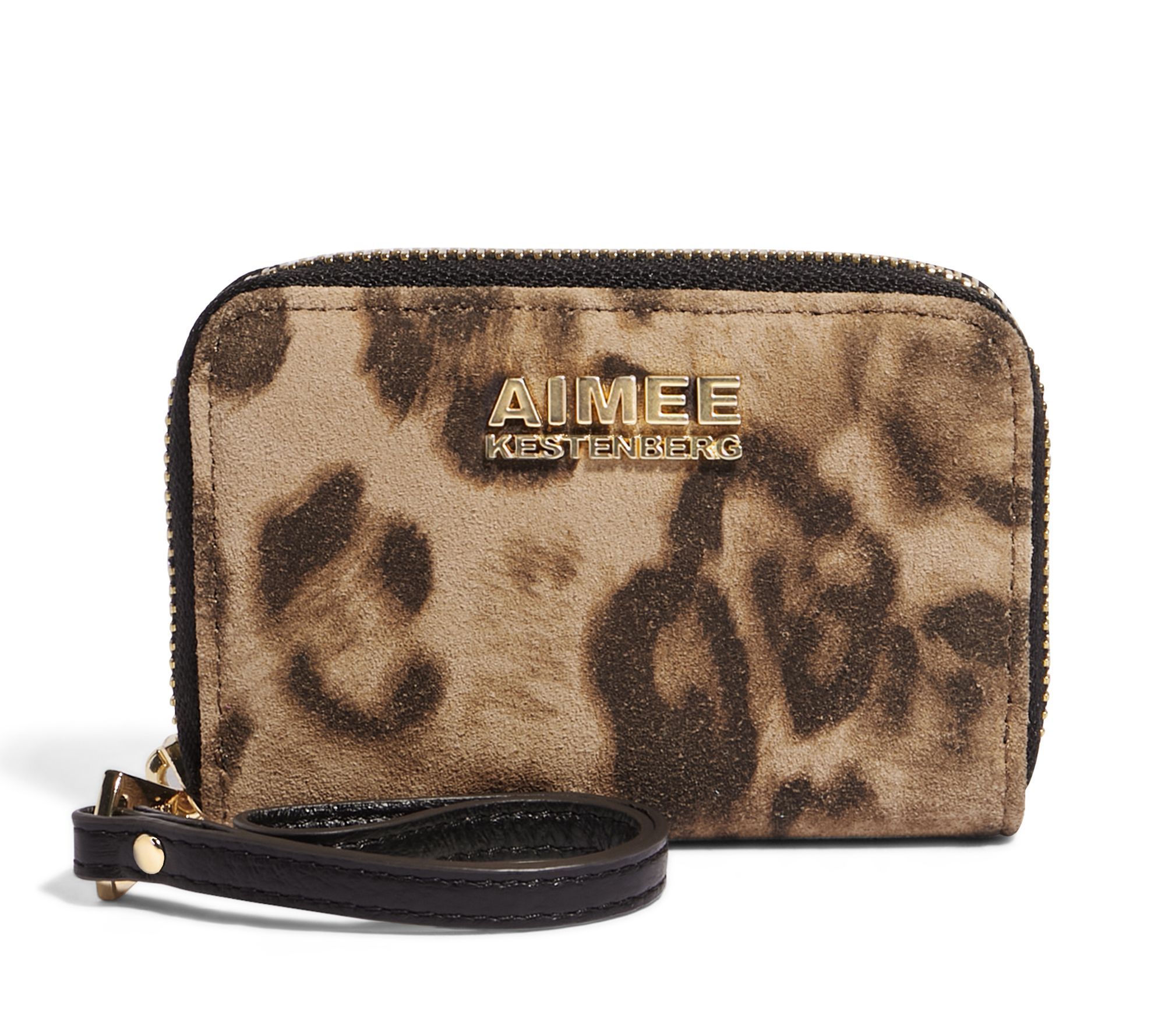 Aimee Kestenberg All My Heart Leather Pouch in Black with Gold