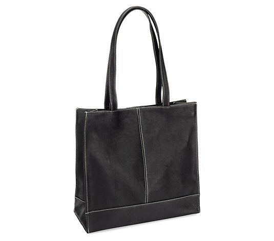 Le Donne Leather Everly Tote Bag with ContrastStitching