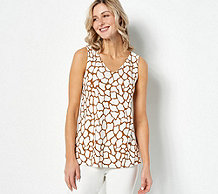  Attitudes by Renee Printed or Solid Como Jersey Tank Top - A501312