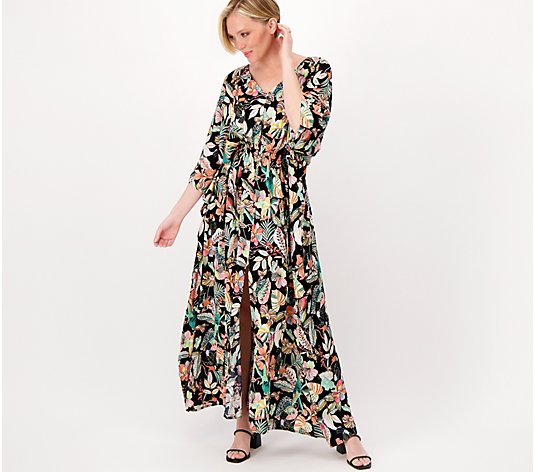 Attitudes by Renee Global Illusions Regular Cocoon Maxi Dress