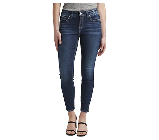 Silver Jeans Co. Elyse Mid Rise Skinny Jeans-EAE432
