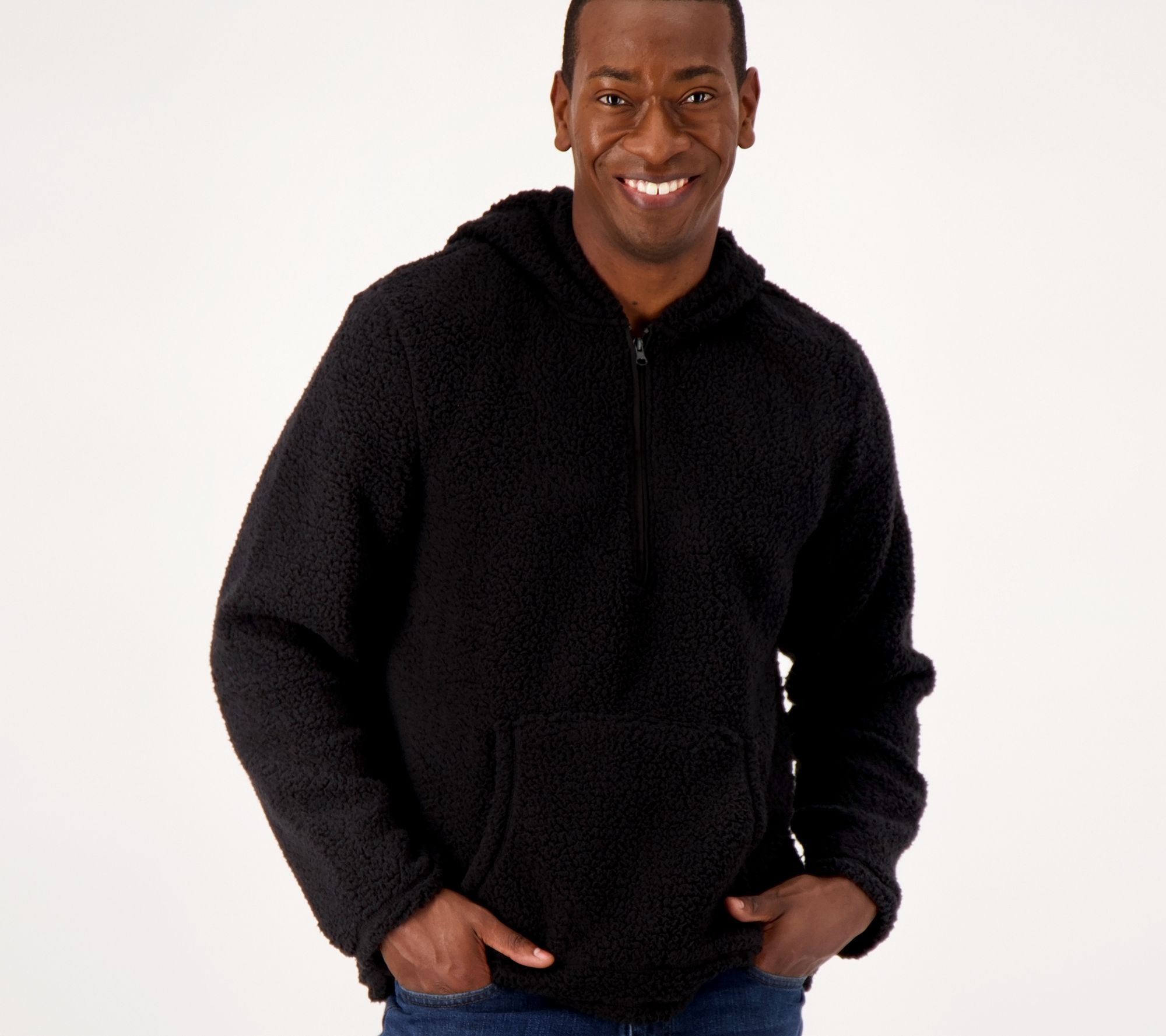 Cuddl Duds Men's Cloud Fleece Quarter Zip Hoodie