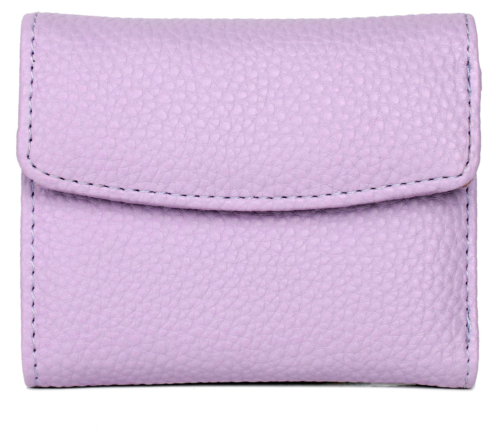 Julia Buxton Solid Vegan Faux Leather Mini Trif old Wallet