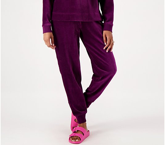 "As Is" Encore by Idina Menzel Petite Corded Velour Jogger