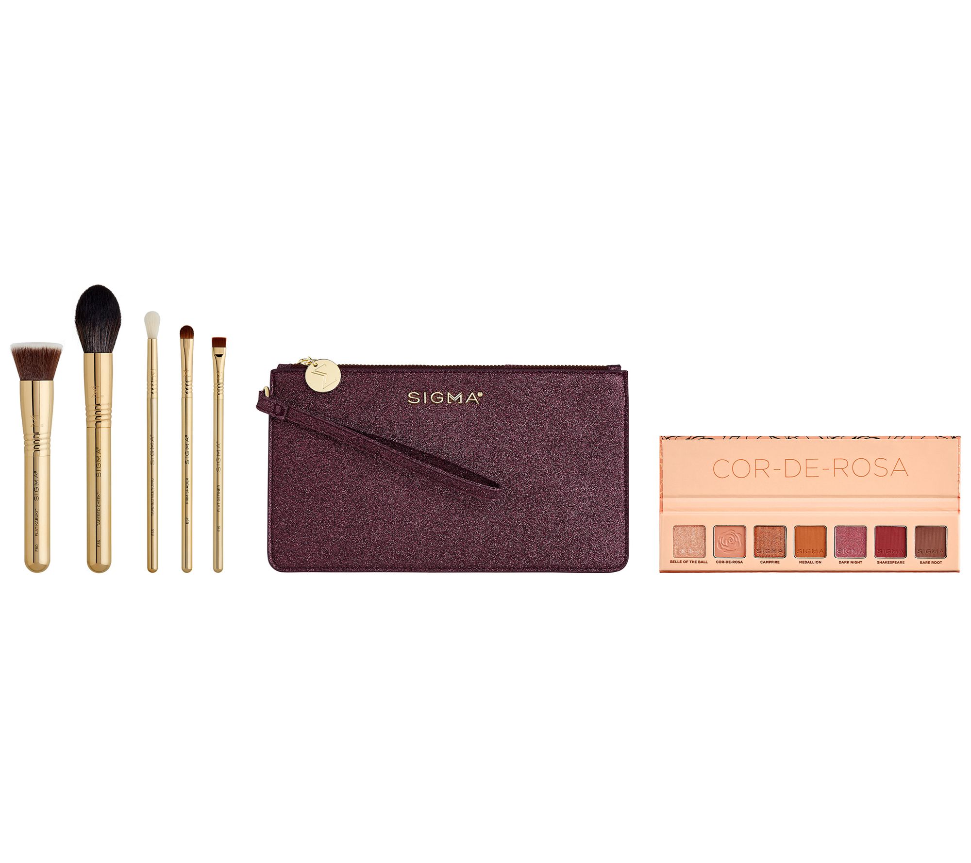 Sigma Beauty Obsessed Brush Set & Cor-de-Rosa Mini Eyeshadow