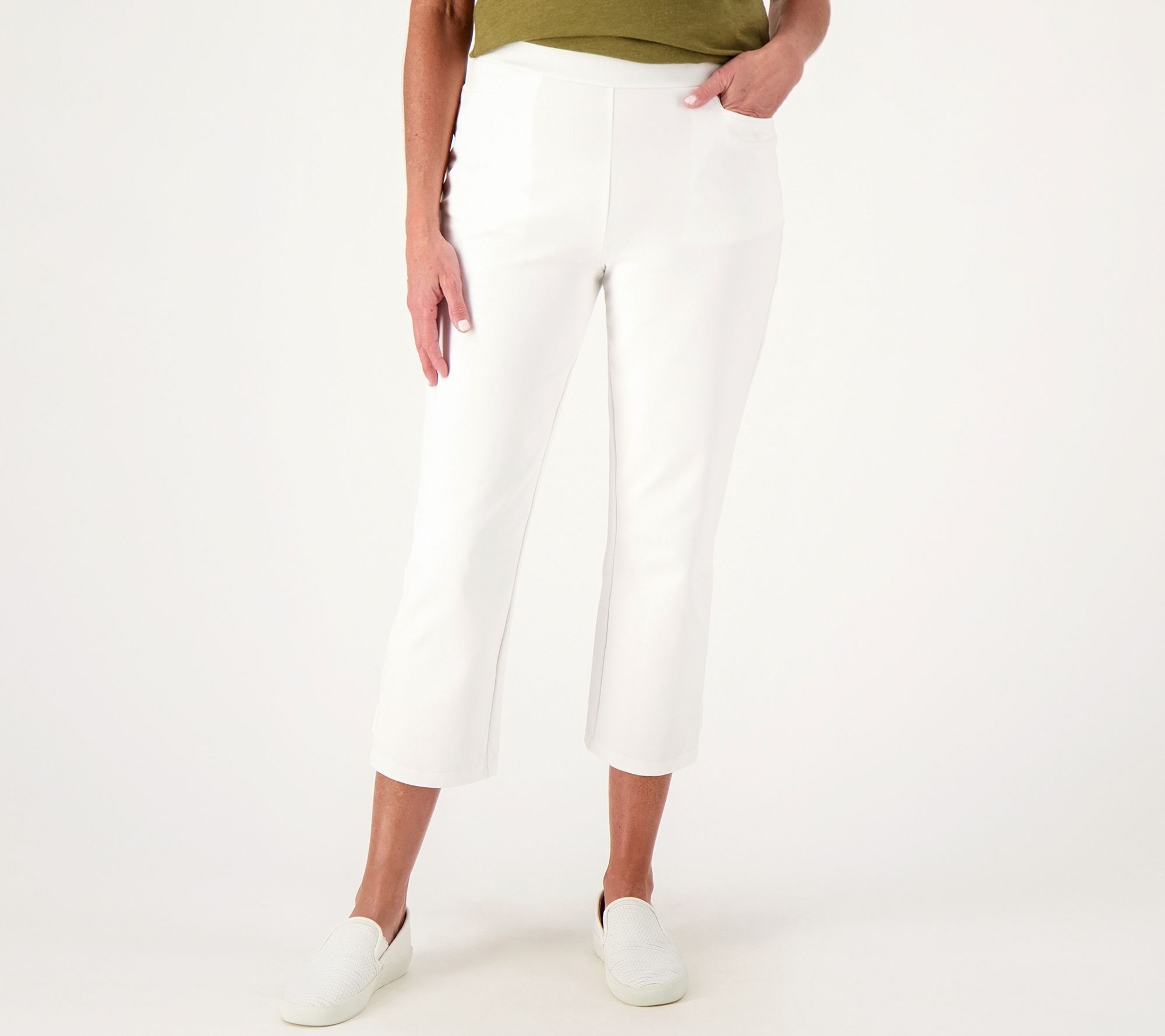 "As Is" Susan Graver Weekend Regular Premium Stretch Crop Pants