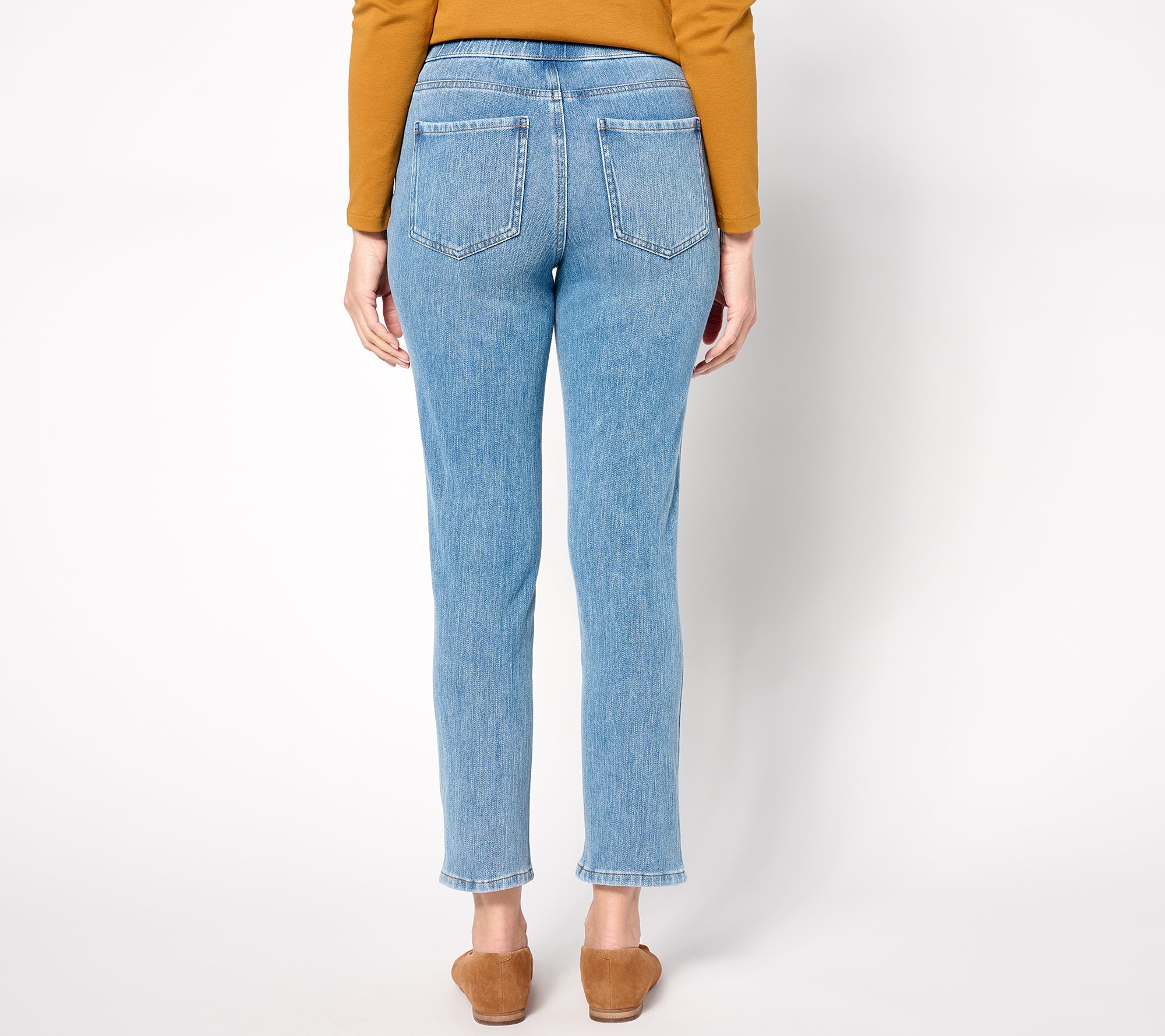 Knit Denim High Rise Straight-Leg Cropped Jeans - Coldwater Creek
