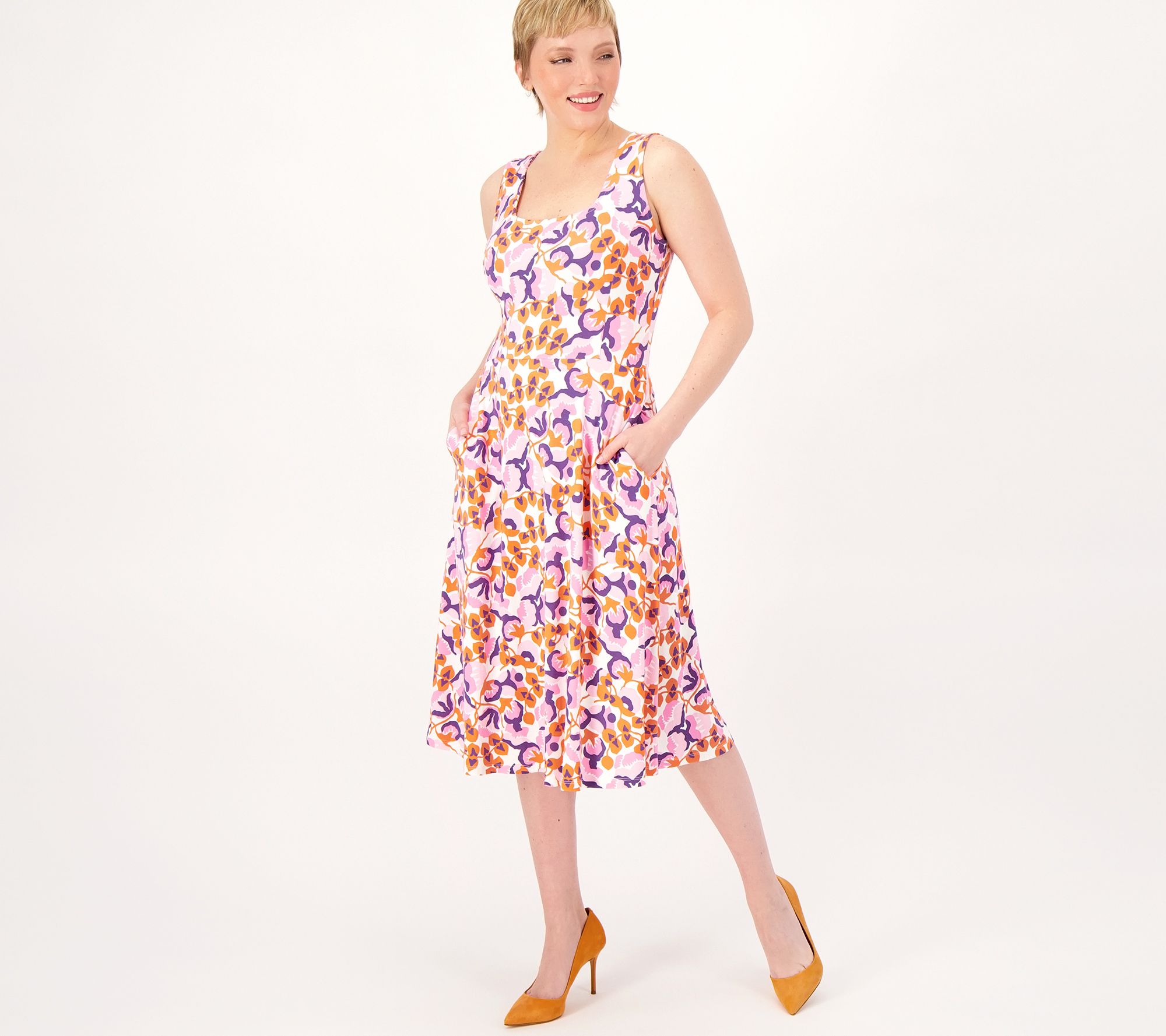 "As Is" Girl with Curves Regular Knit Squareneck Sundress