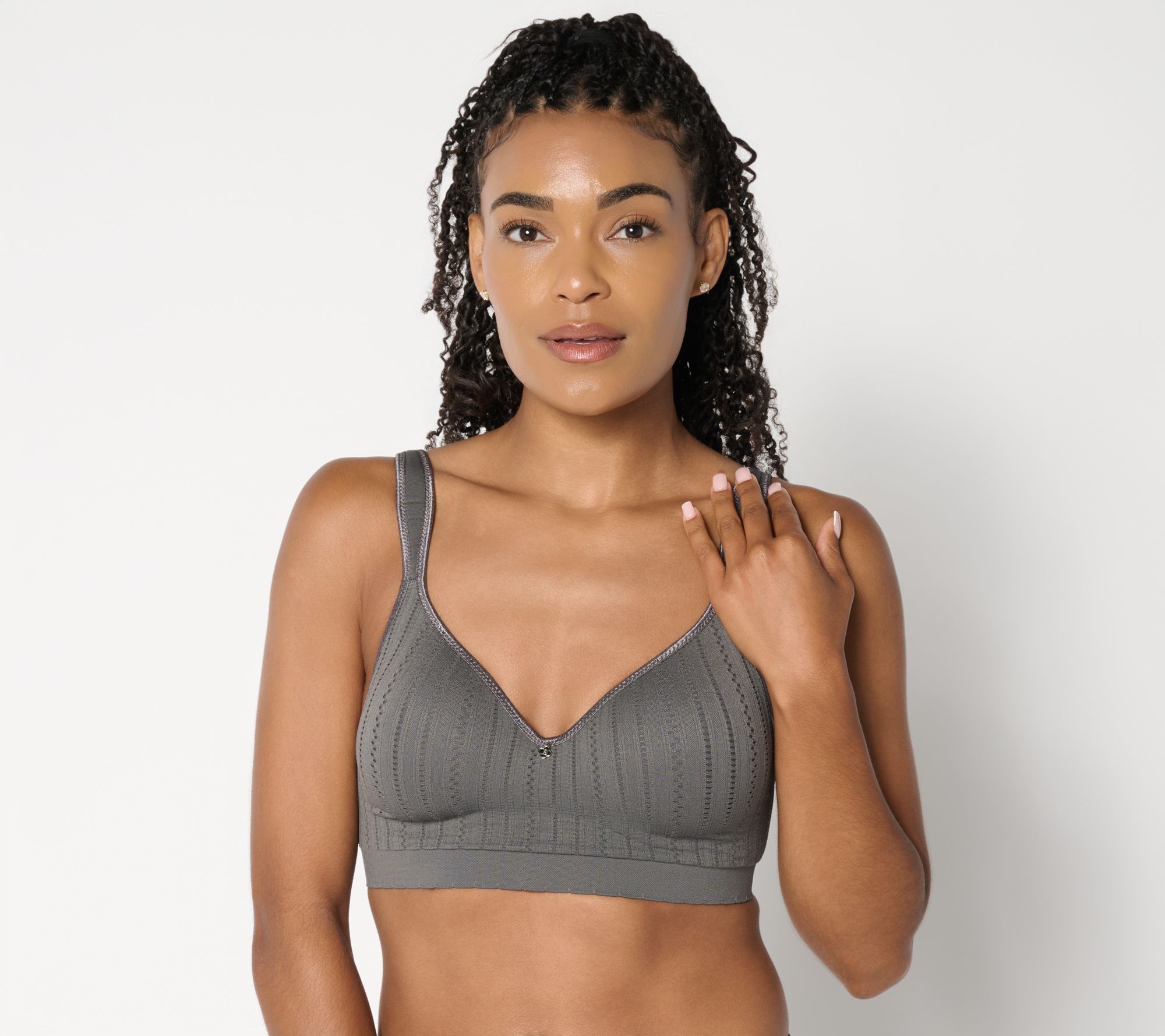 Breezies Seamless Pointelle Wirefree T-Shirt Bra
