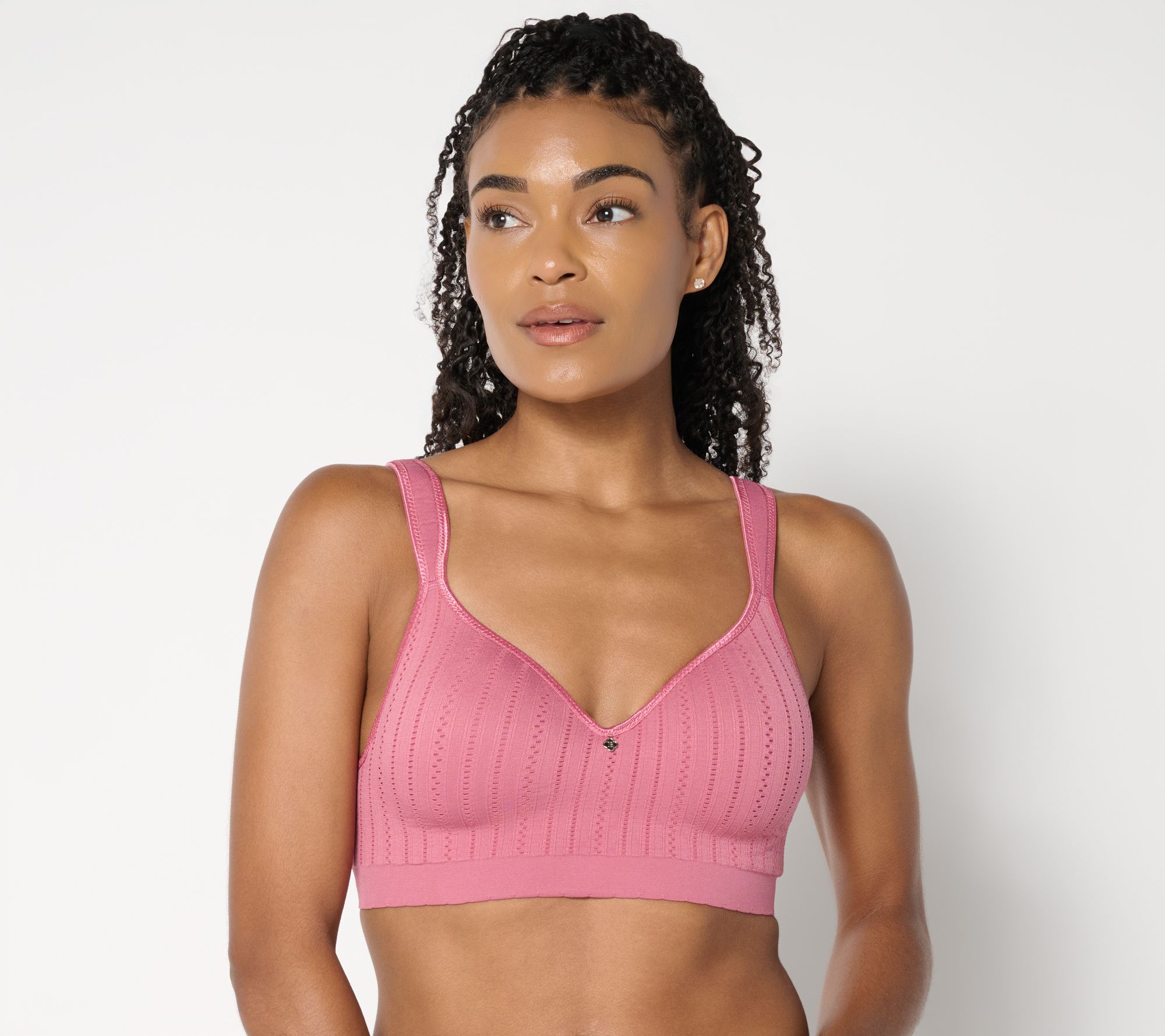 Breezies Seamless Pointelle Wirefree T-Shirt Bra