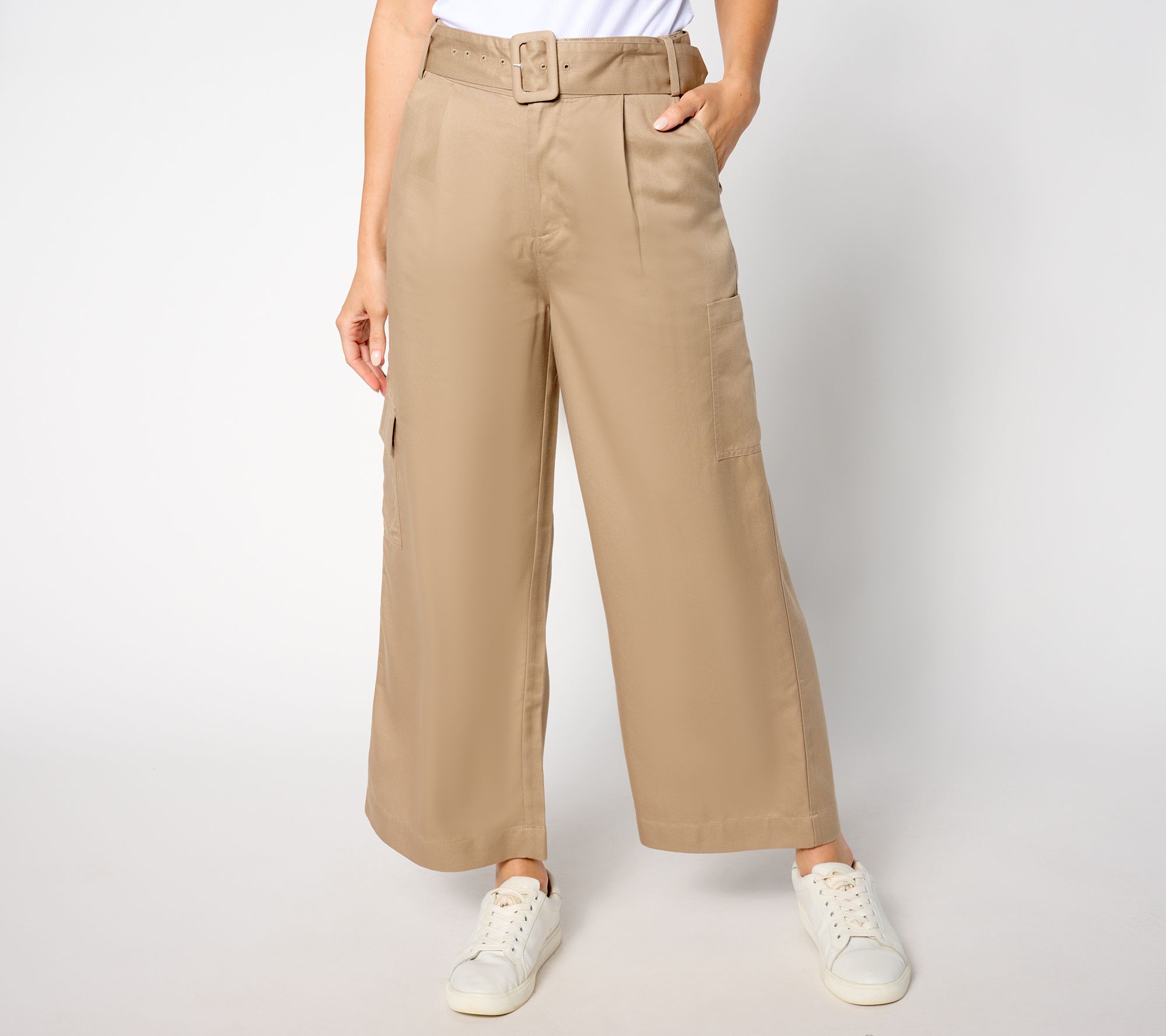 Studio Park x Amy Stran Tall Lyocell Twill Belted Crop Pant