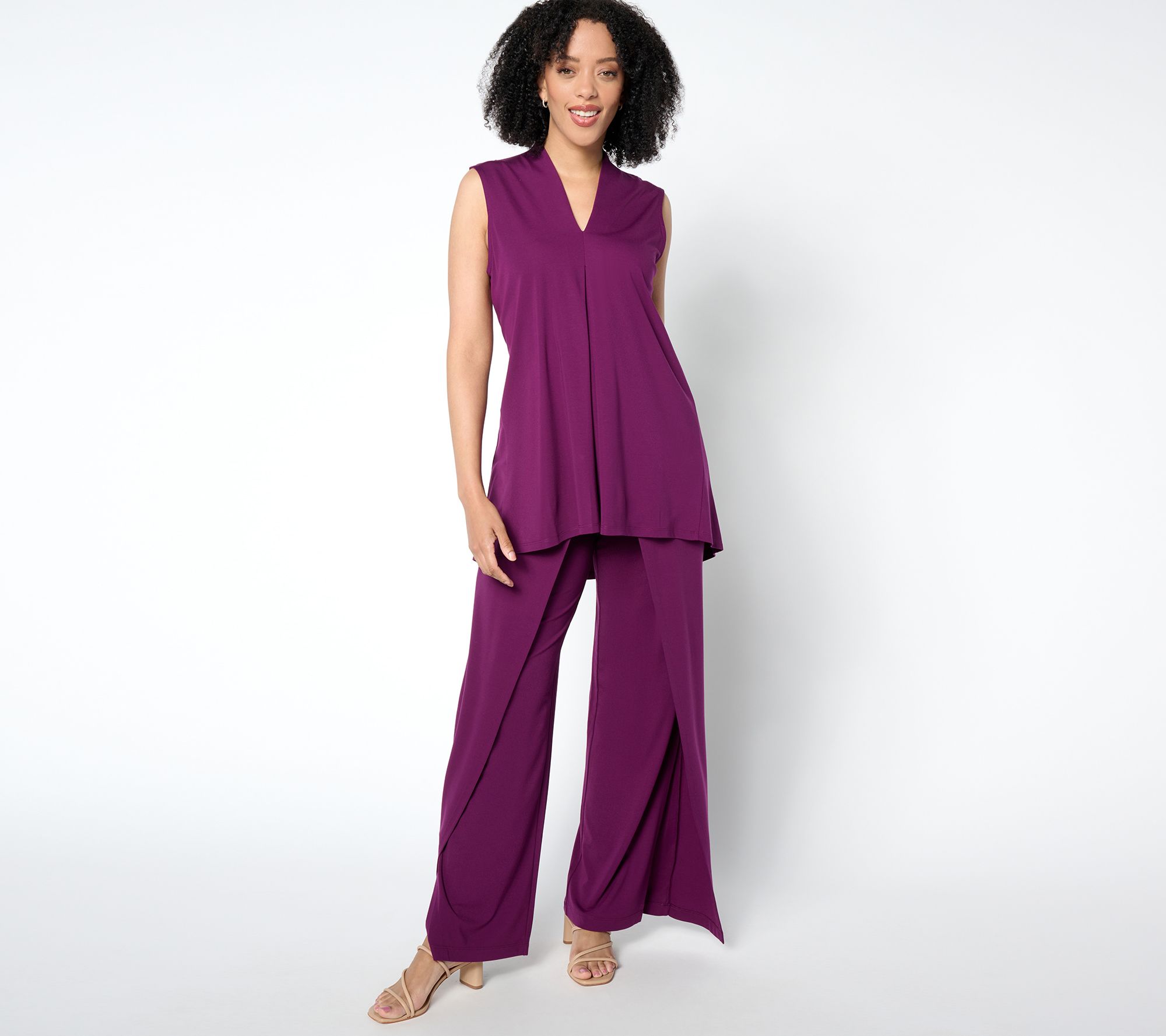 NWT QVC Attitudes by Renee Woven Elastic Back Wrin sale