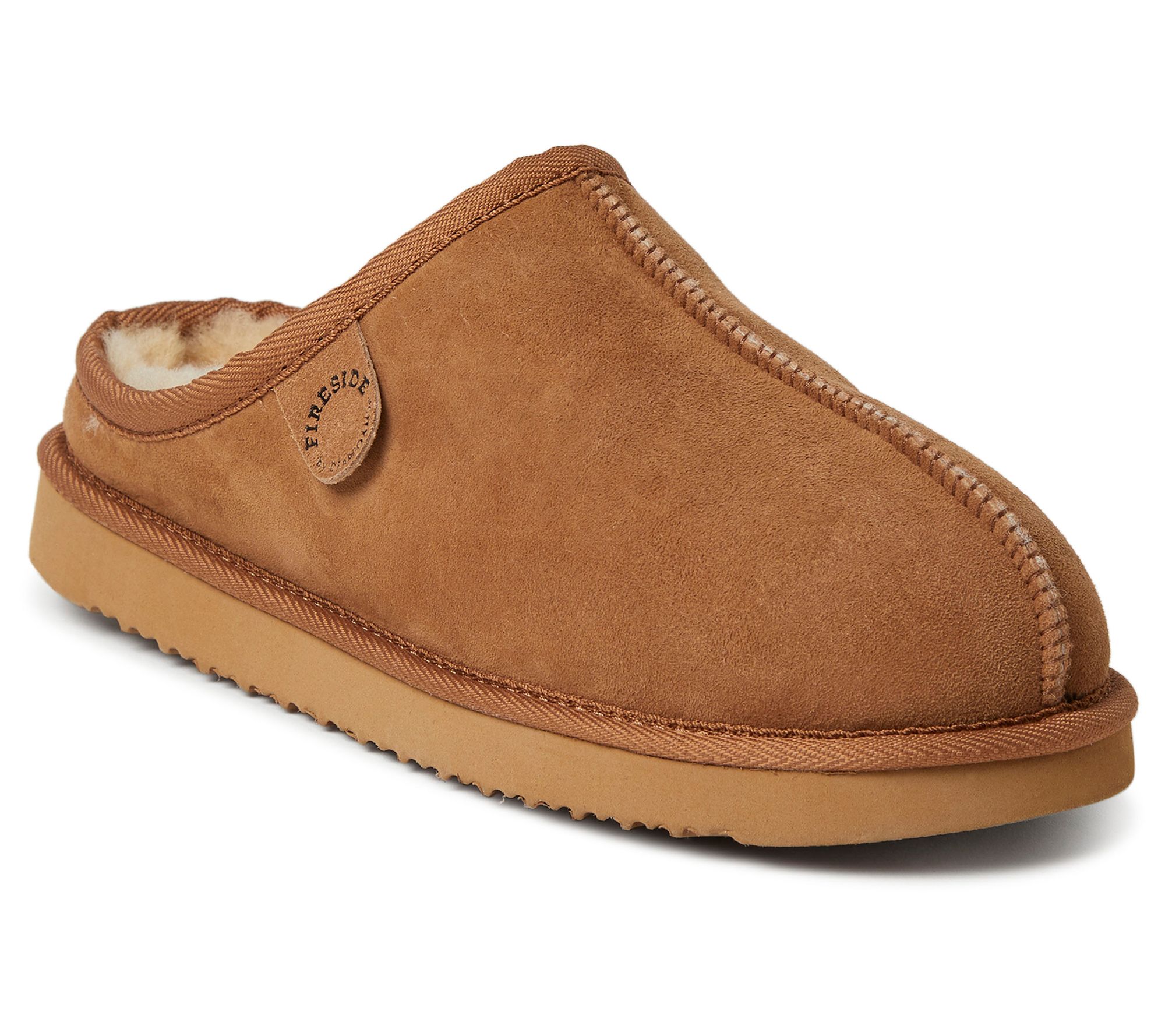 Fireside by Dearfoams Men's Shearling Clog Slip per - Grafton