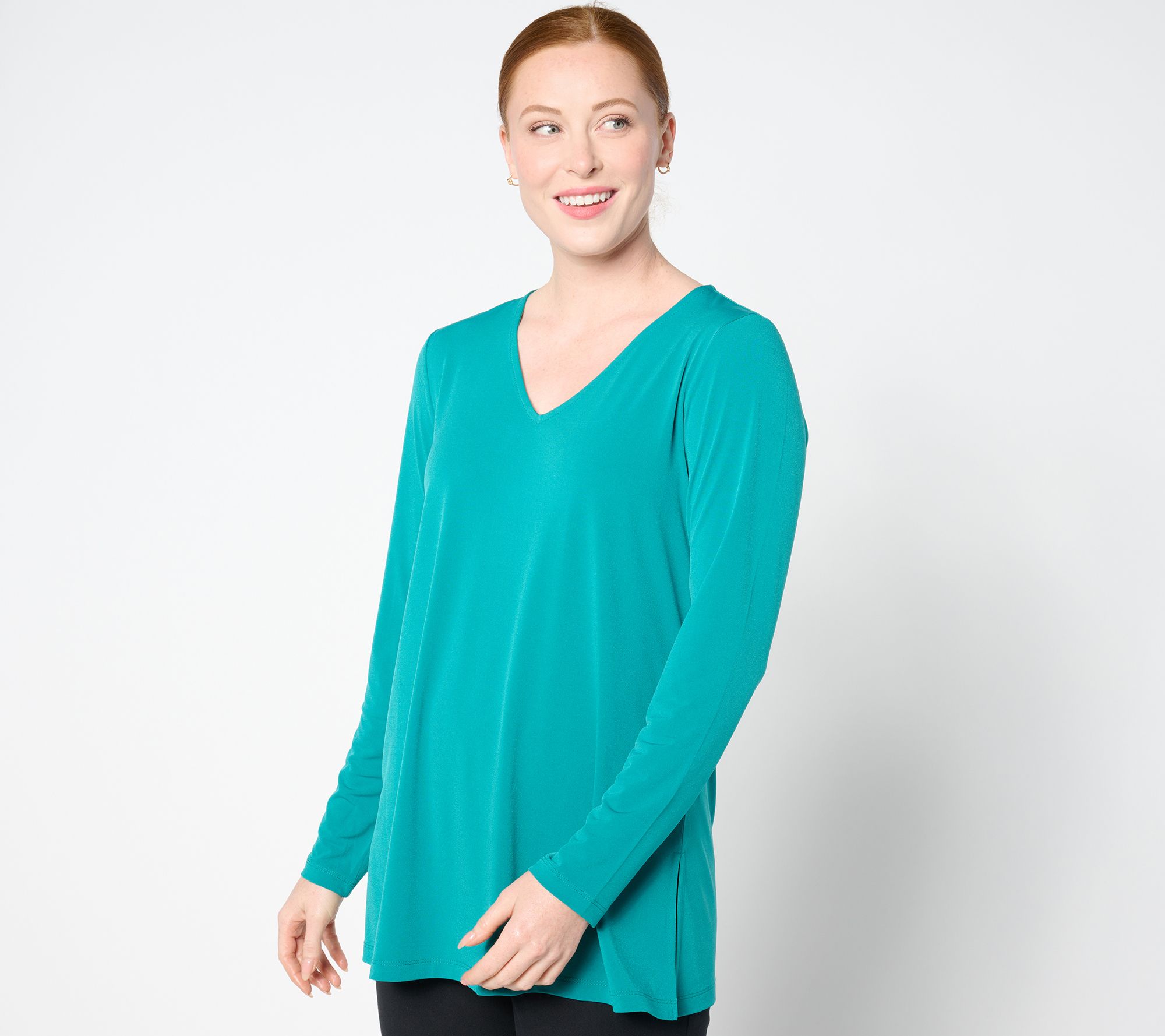 Susan Graver Regular Modern Essentials Liquid Knit A-Line Tunic