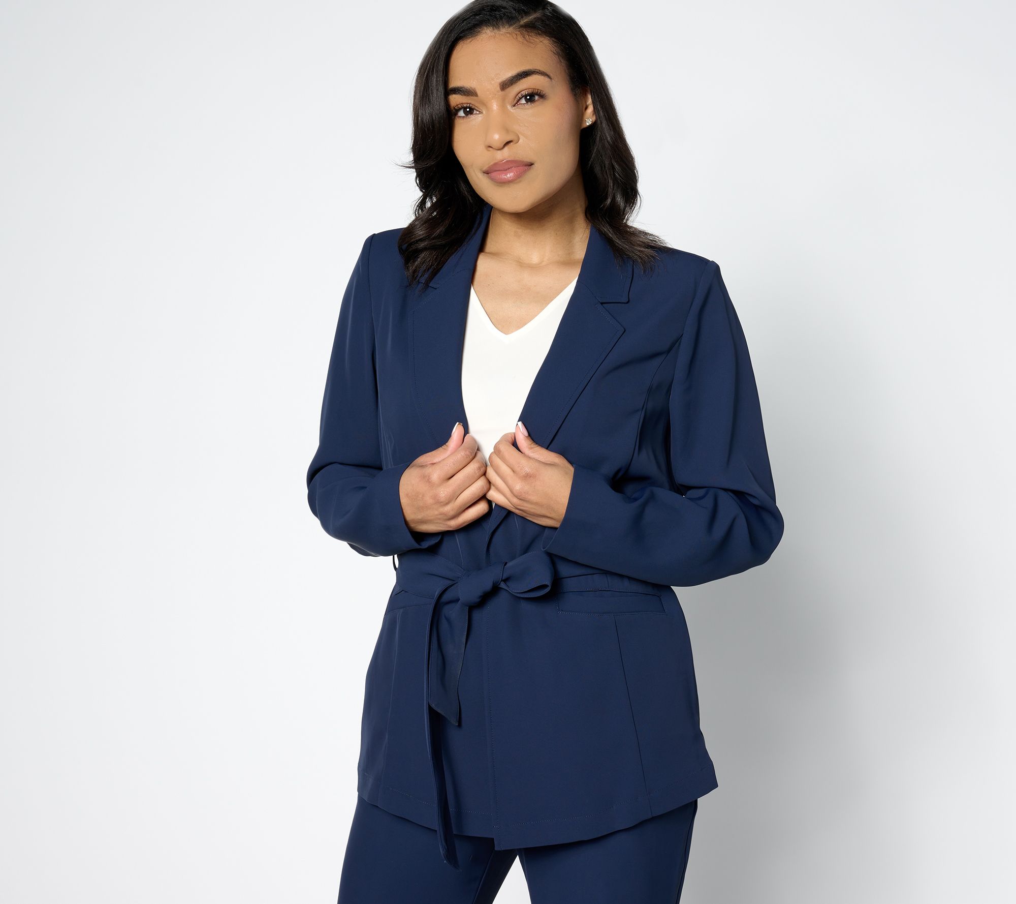 "As Is" BEAUTIFUL by Lawrence Zarian Belted Blazer