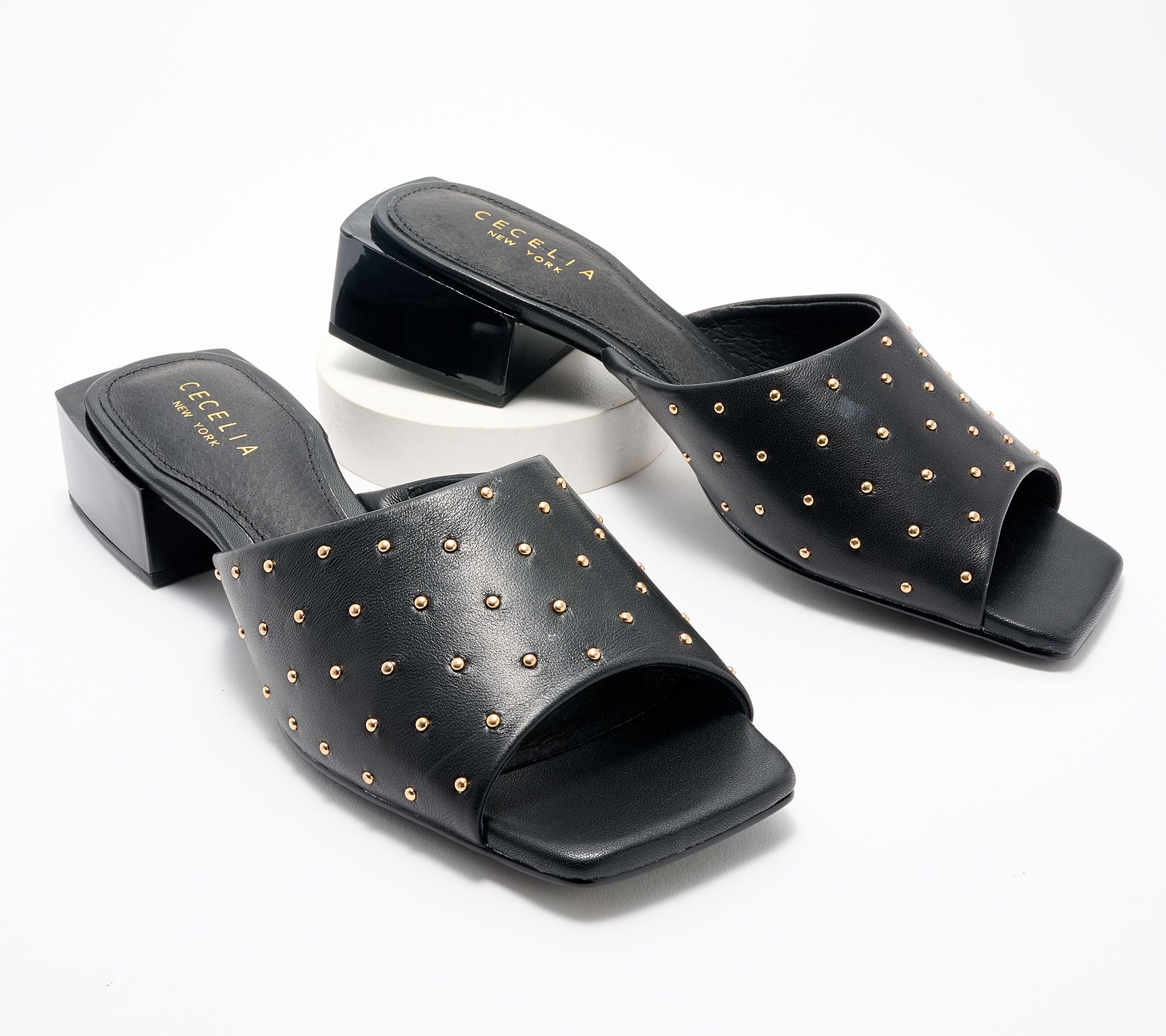 "As Is" Cecelia New York Heeled Mule Sandals - Olivia