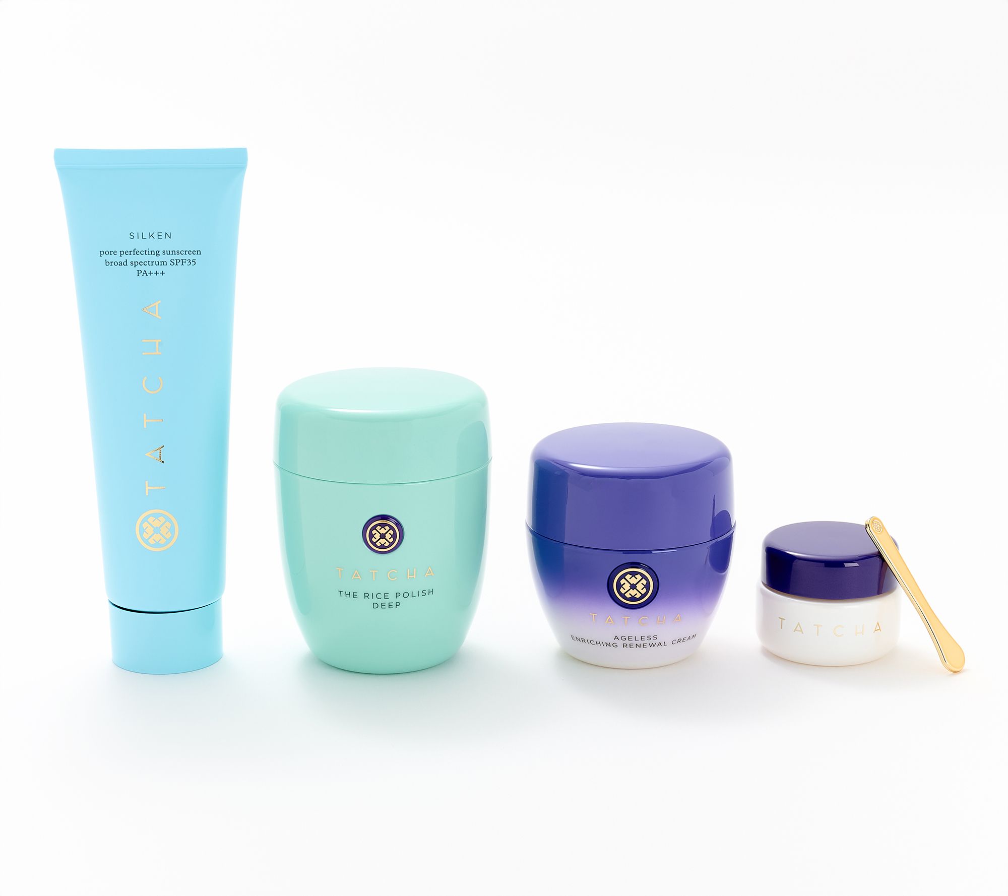 TATCHA 4-Piece Ritual Ageless Face & Eye with Jumbo Silken SPF 35