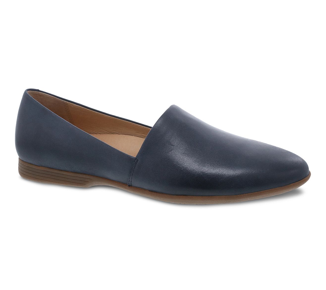 Dansko Navy Milled Leather Ballet Flat- Larisa