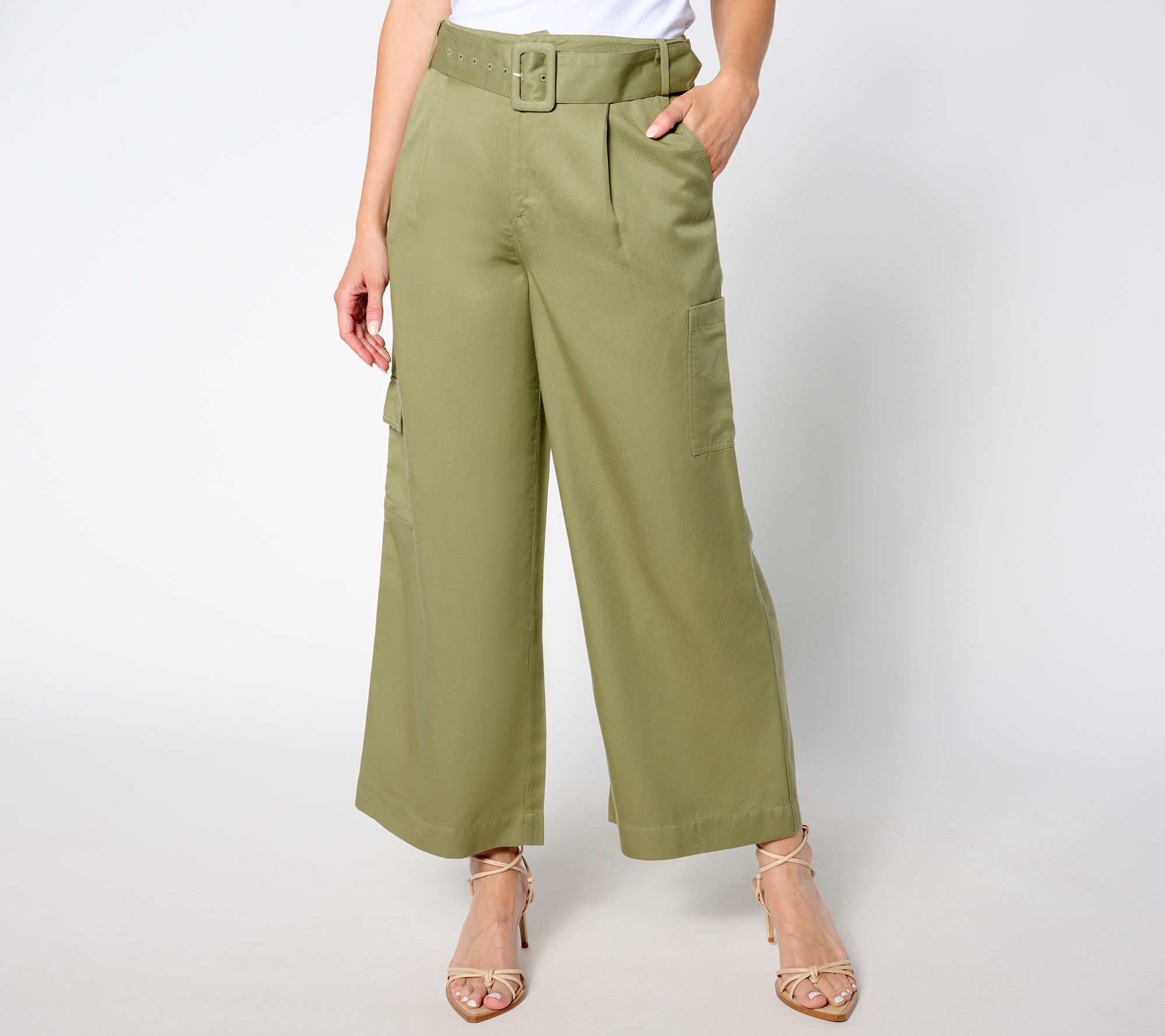 "As Is" Studio Park x Amy Stran Regular Lyocell Twill Belt Crop Pant