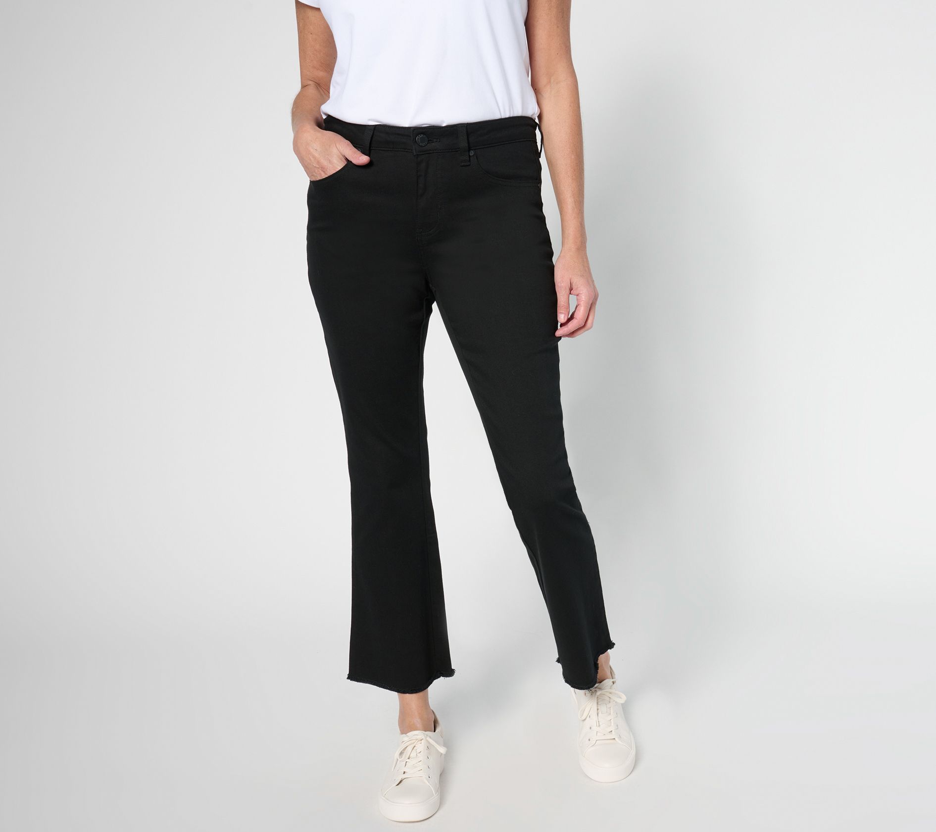 Belle by Kim Gravel Regular TripleLuxe Twill Ankle Flare Jean