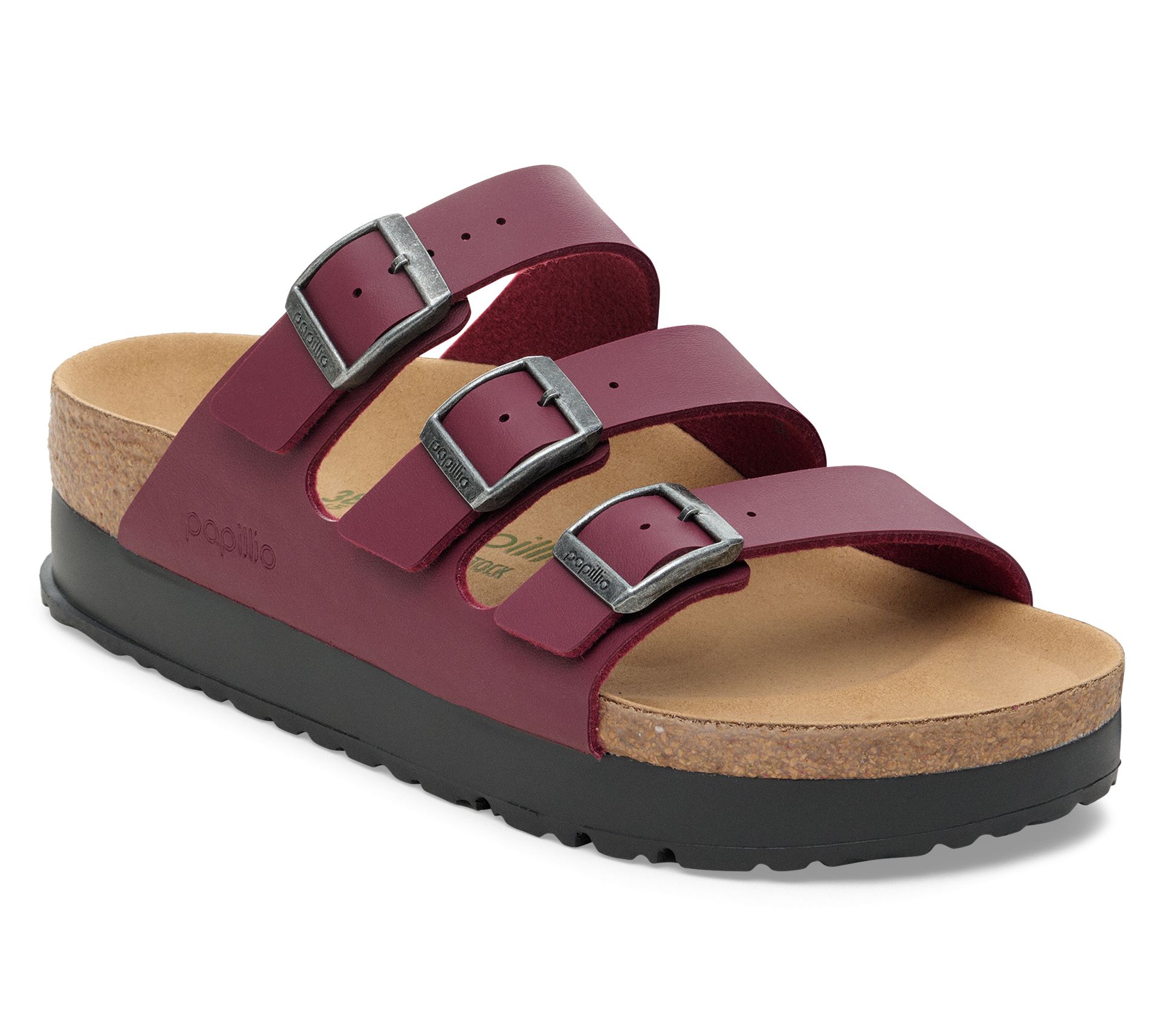 Birkenstock Three-Strap Slide Sandal - Florida Platform Flex