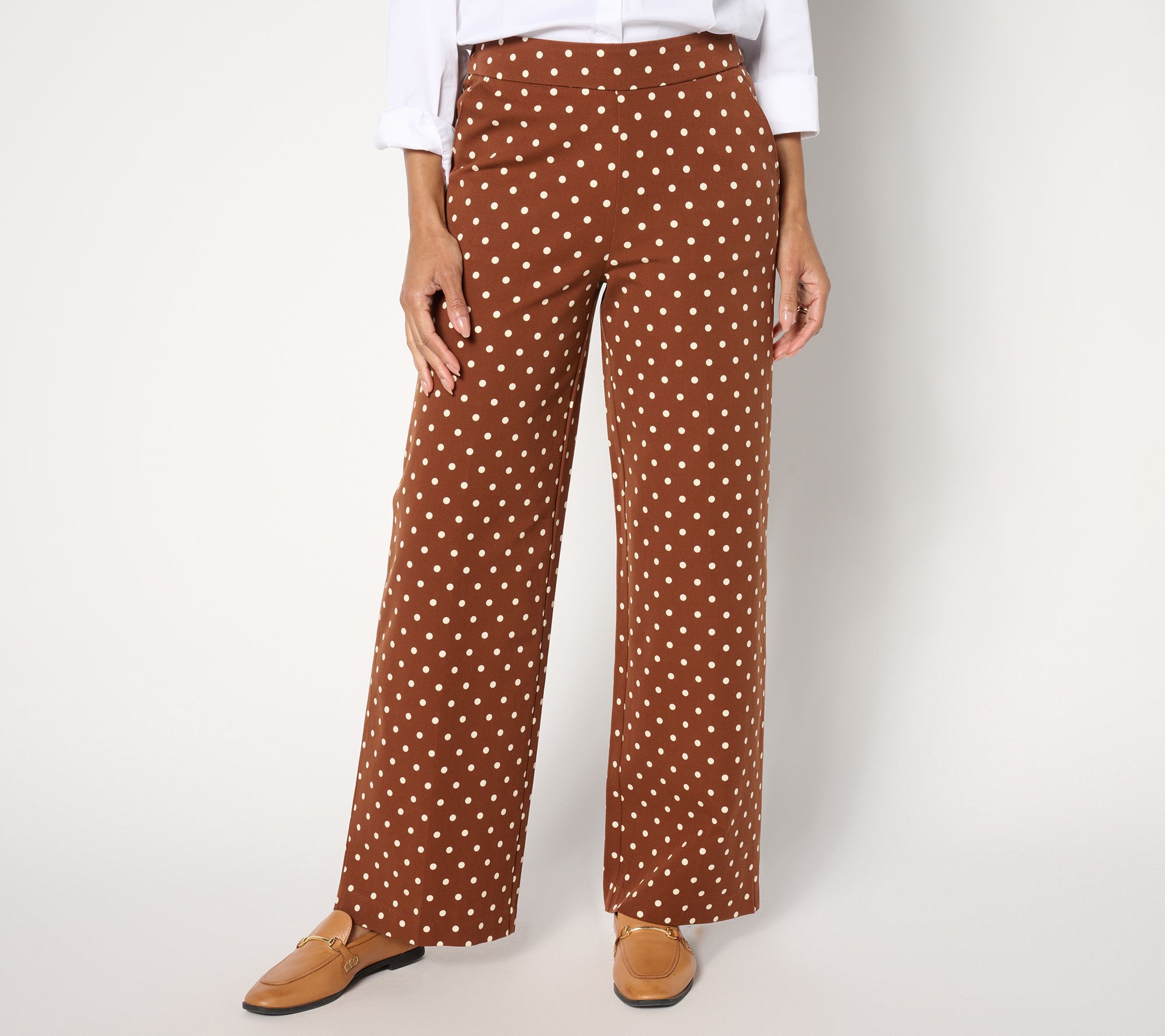 "As Is" Isaac Mizrahi Live! Regular 24/7 Stretch Printed Straight Pants