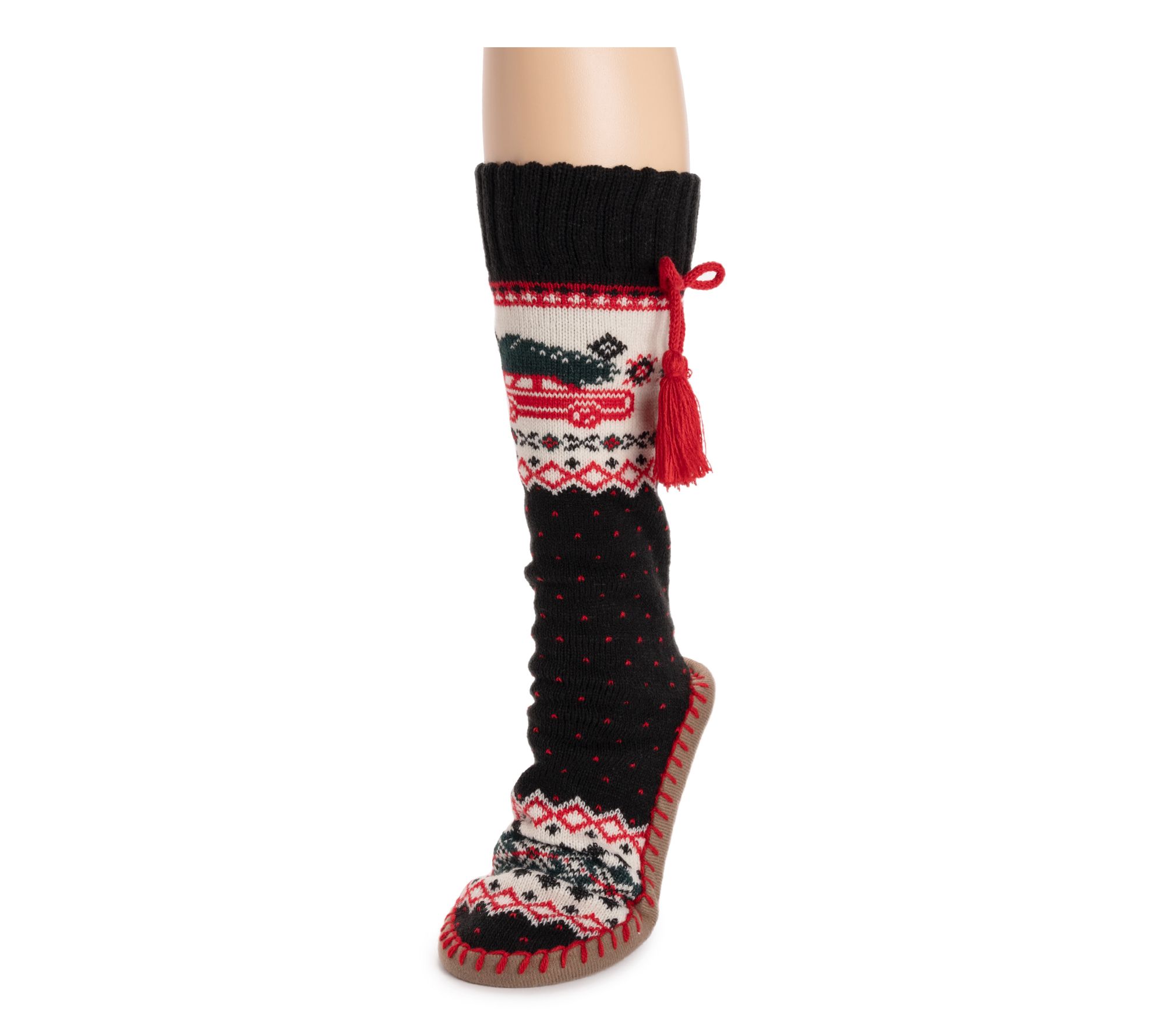 MUK LUKS Women's Tassel Slipper Socks