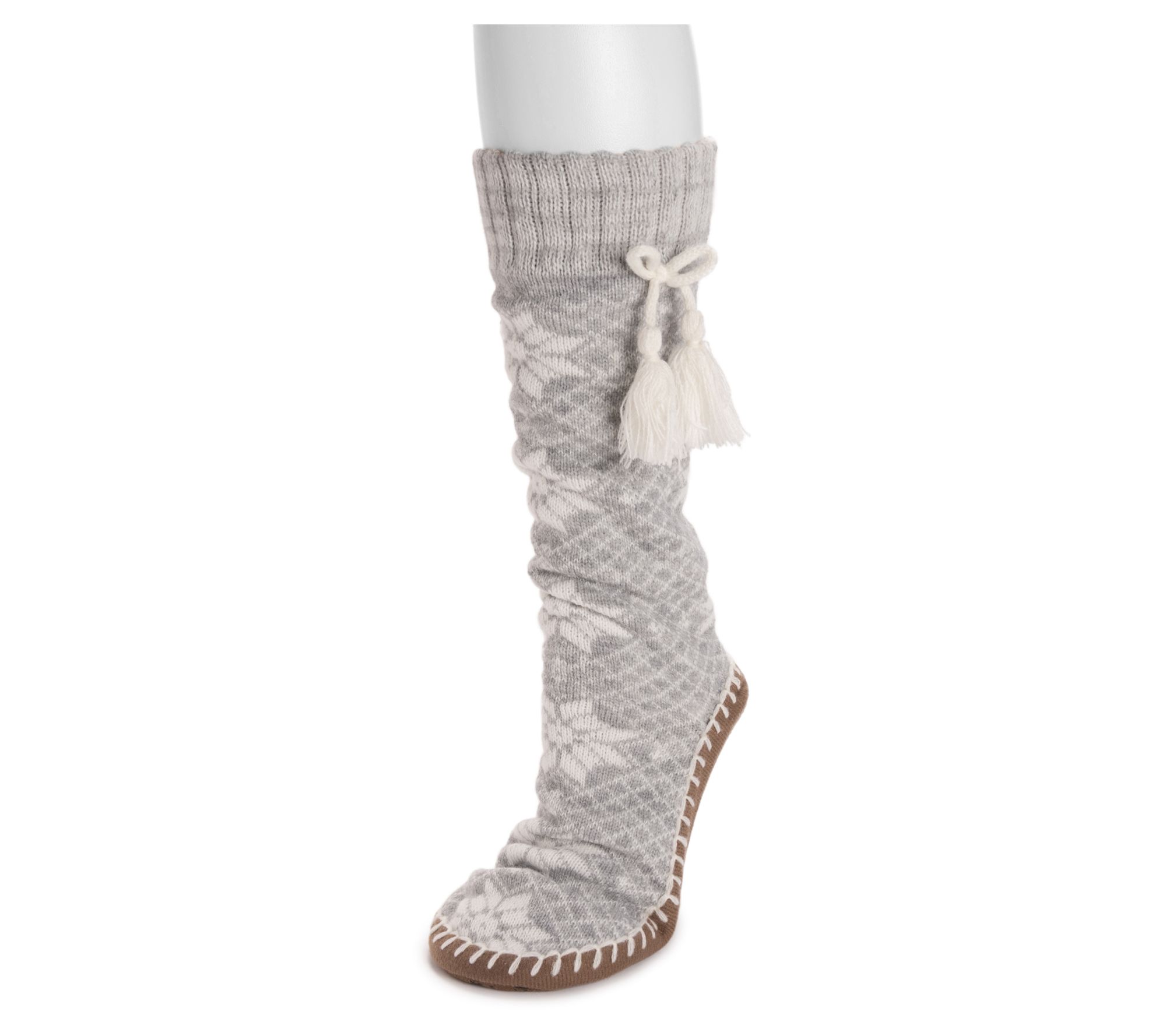 MUK LUKS Women's Tassel Slipper Socks
