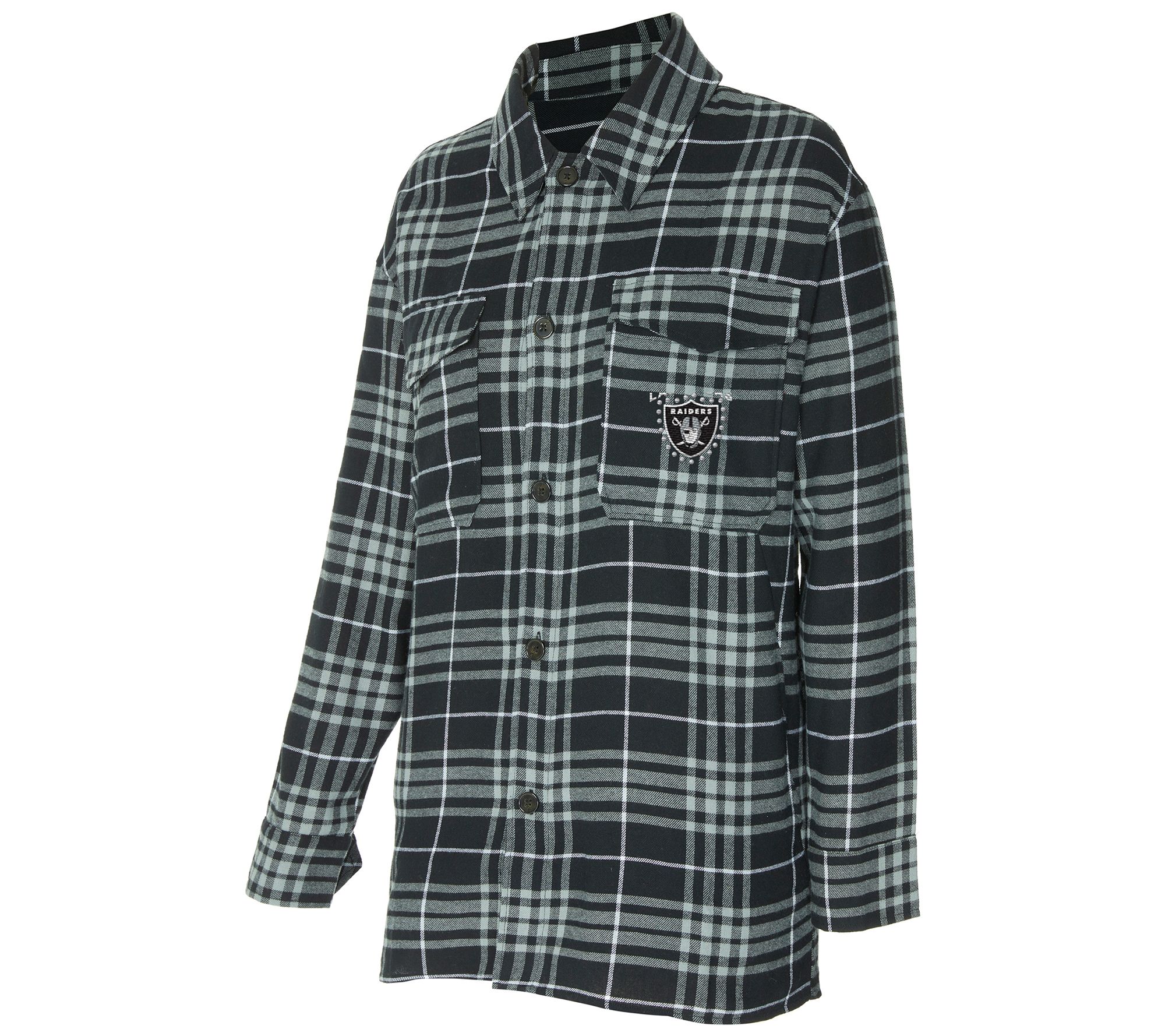 "As Is" NFL Women's Plaid Flannel Shacket