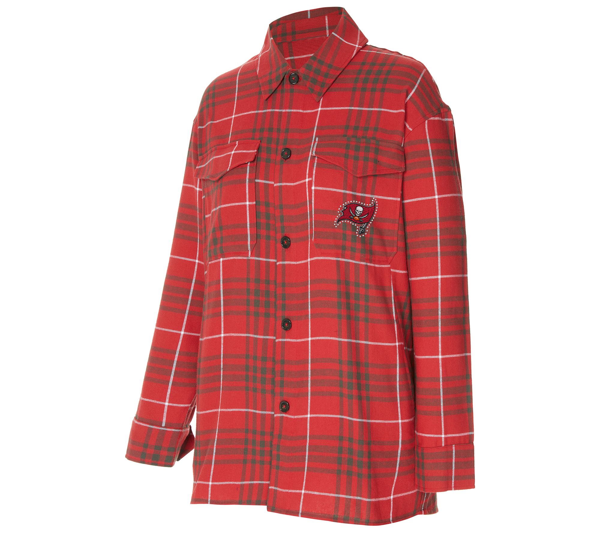 "As Is" NFL Women's Plaid Flannel Shacket