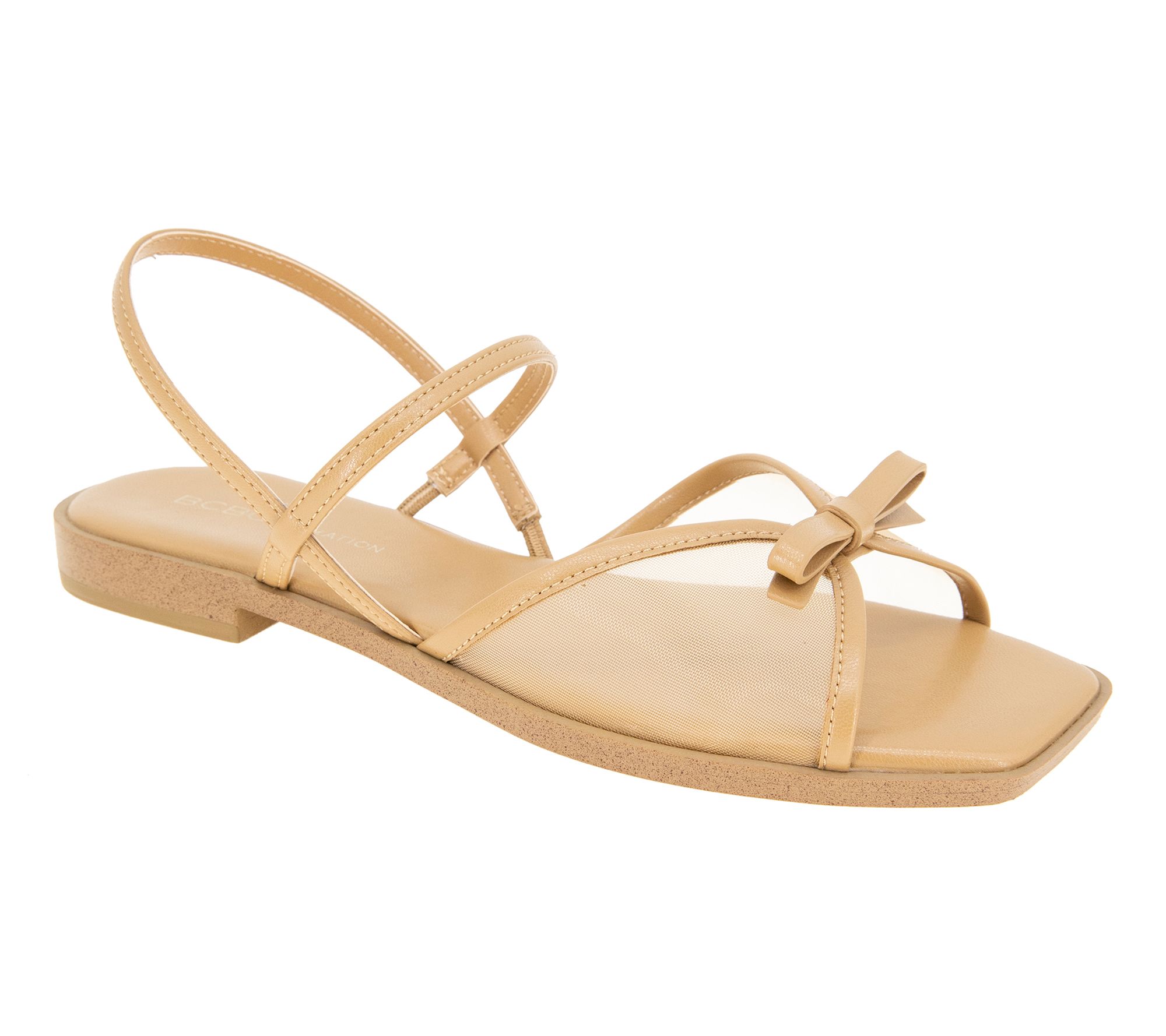 BCBGeneration Lacey Mesh Flat Sandal - QVC.com