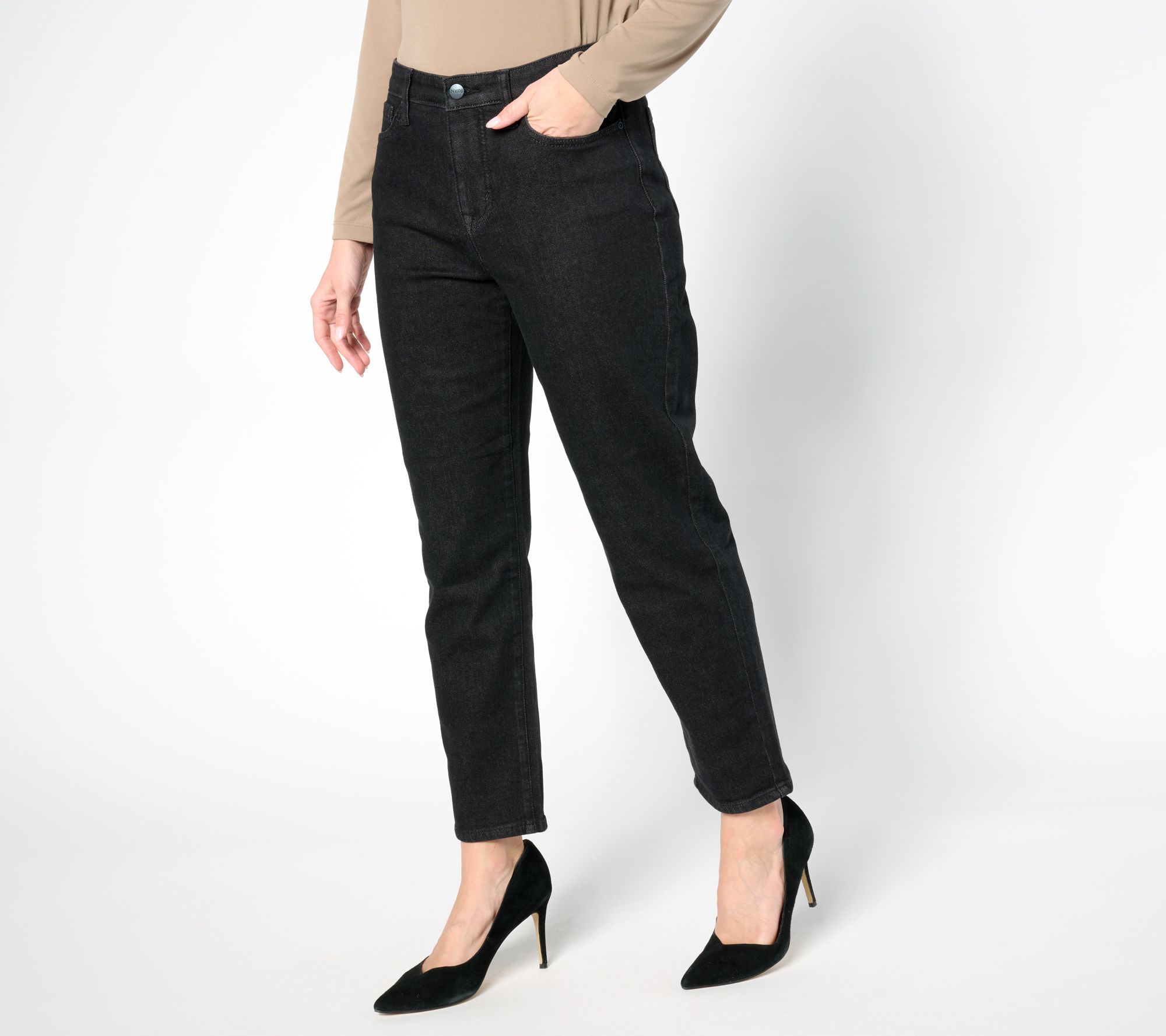 As Is NYDJ Relaxed Boyfriend Jean- VintageBlack