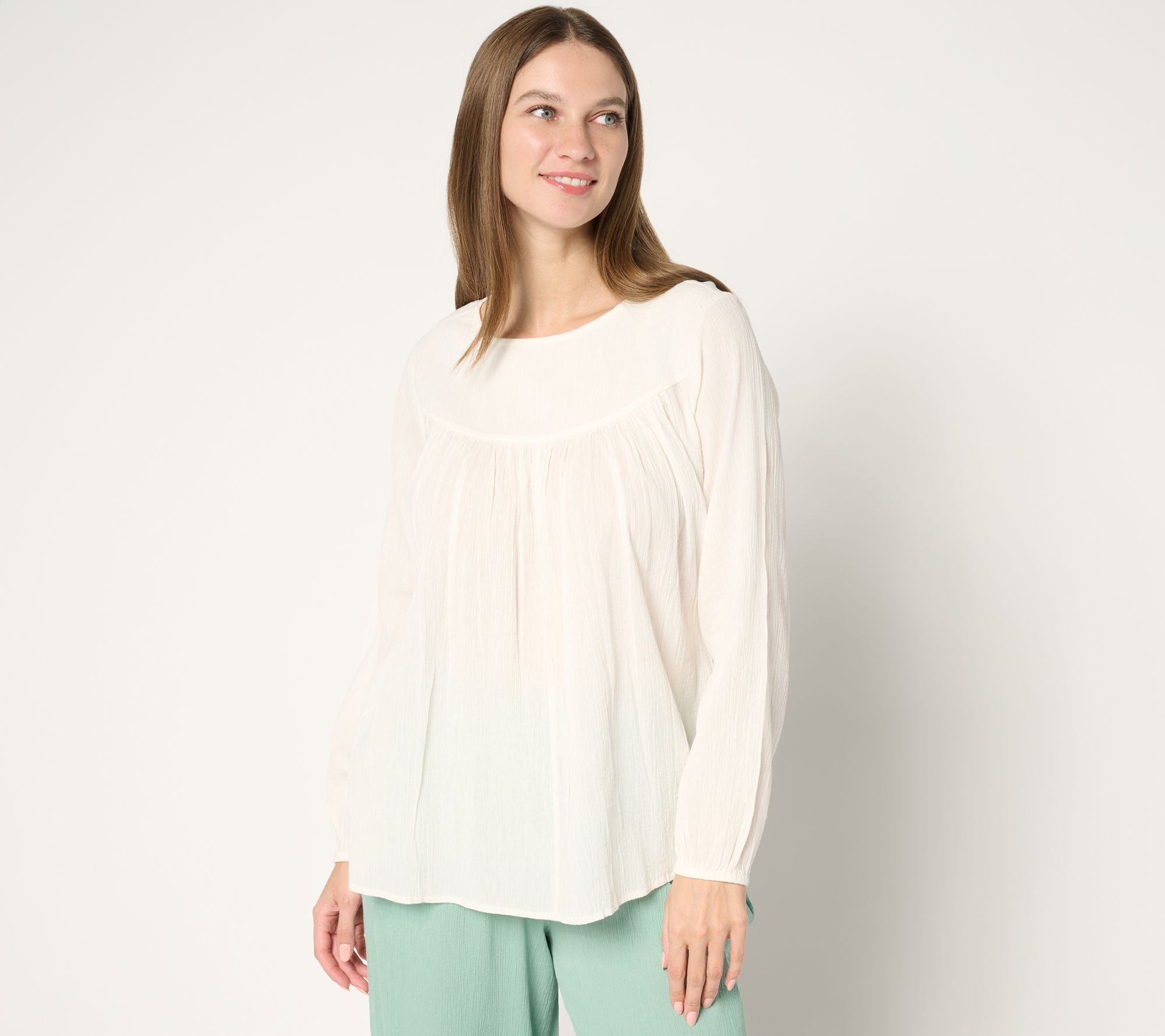 LOGO by Lori Goldstein Beach to Street 100% Cotton Top