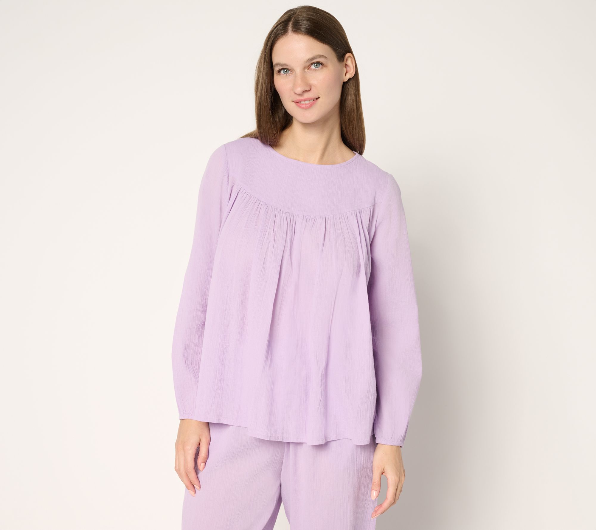 LOGO by Lori Goldstein Beach to Street 100% Cotton Top
