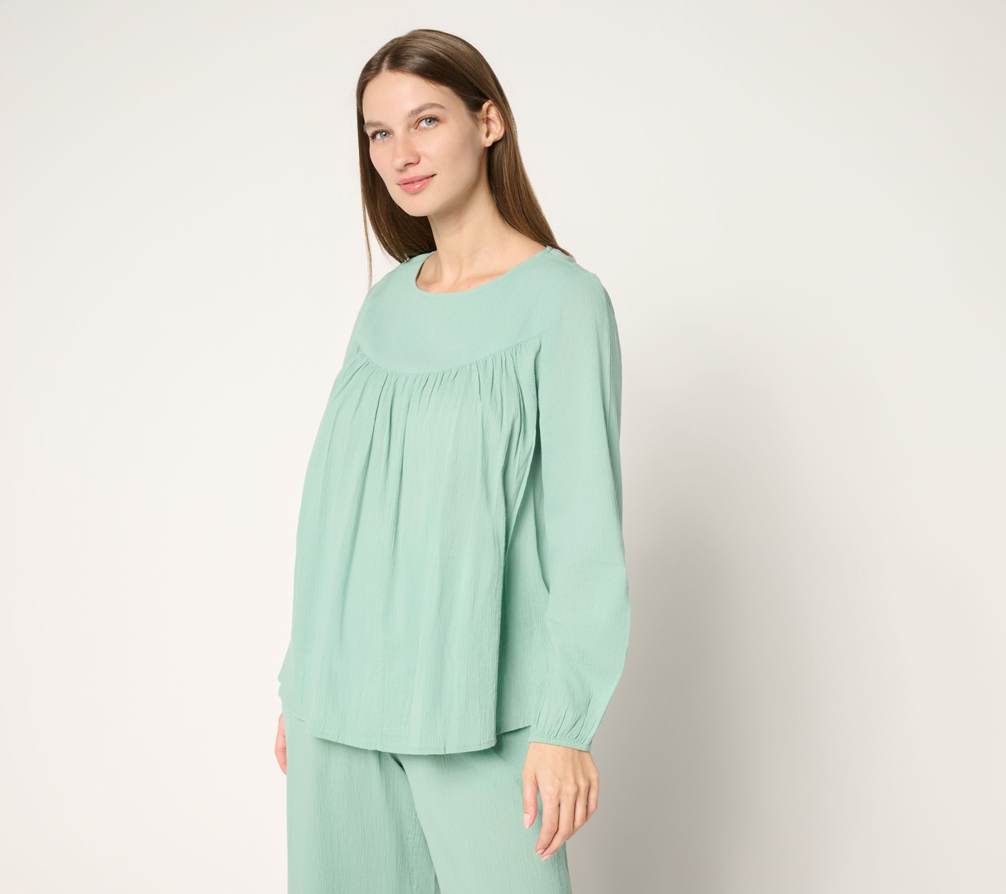 LOGO by Lori Goldstein Beach to Street 100% Cotton Top