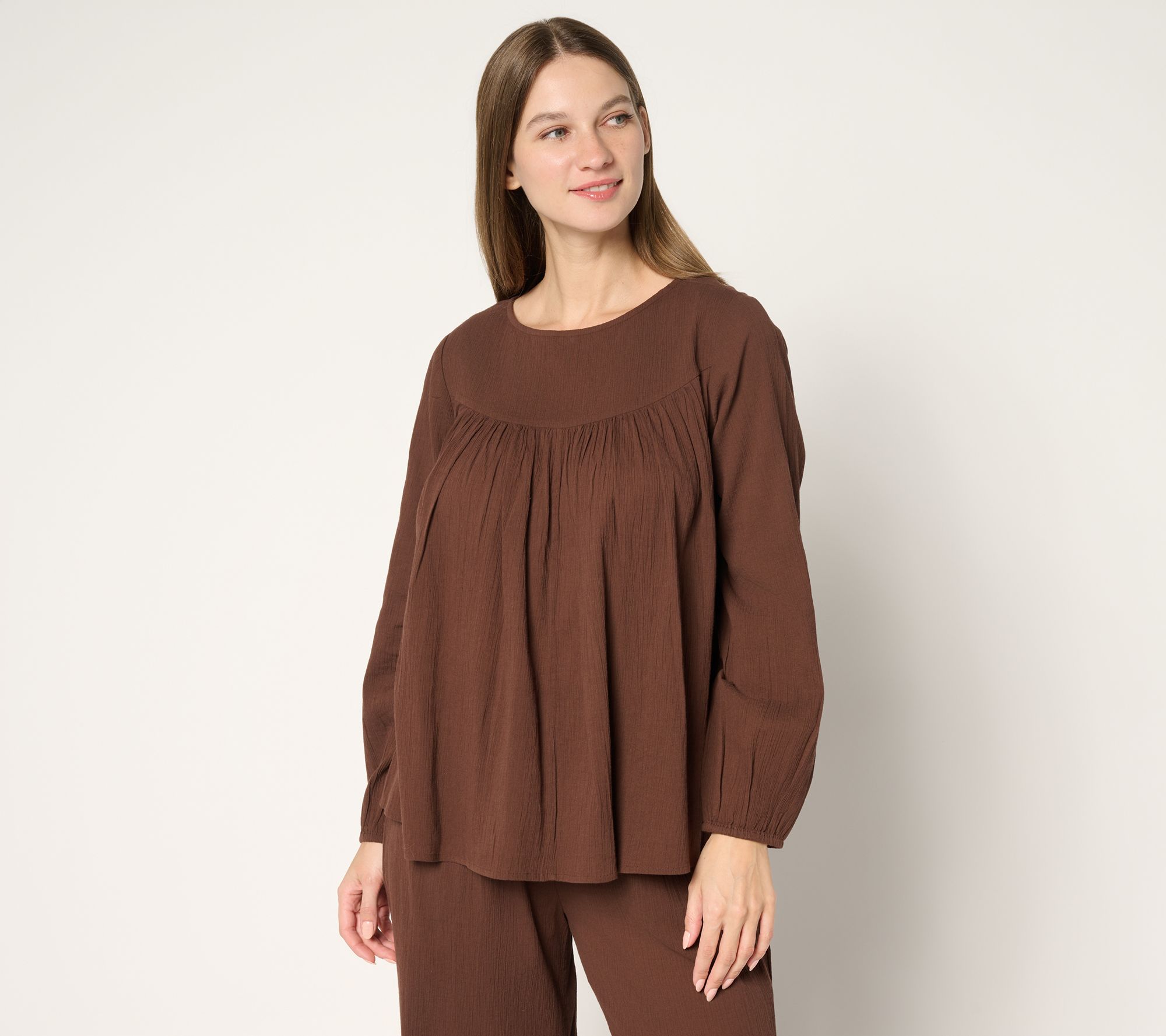 LOGO by Lori Goldstein Beach to Street 100% Cotton Top