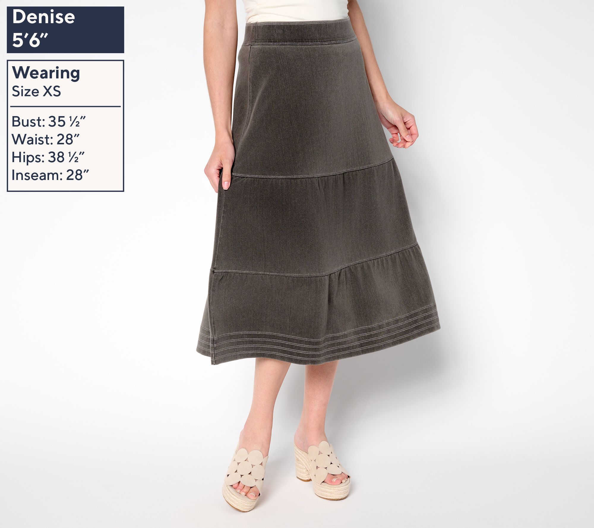 stina スティナ　pull-on skirt / light gray stina / pull-on skirt / light gray