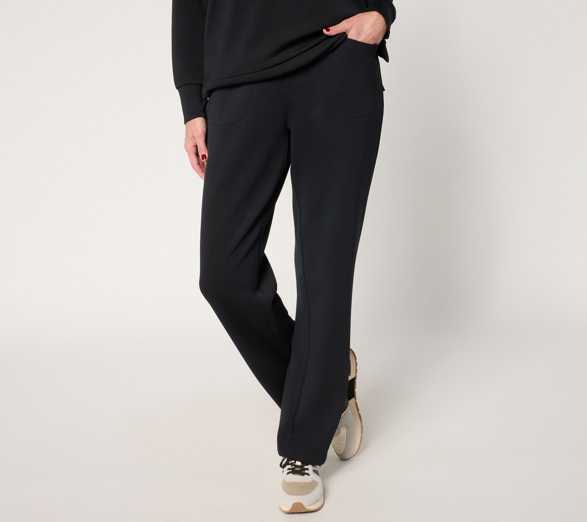 "As Is" Belle by Kim Gravel Petite ScubaLuxe Straight Pant
