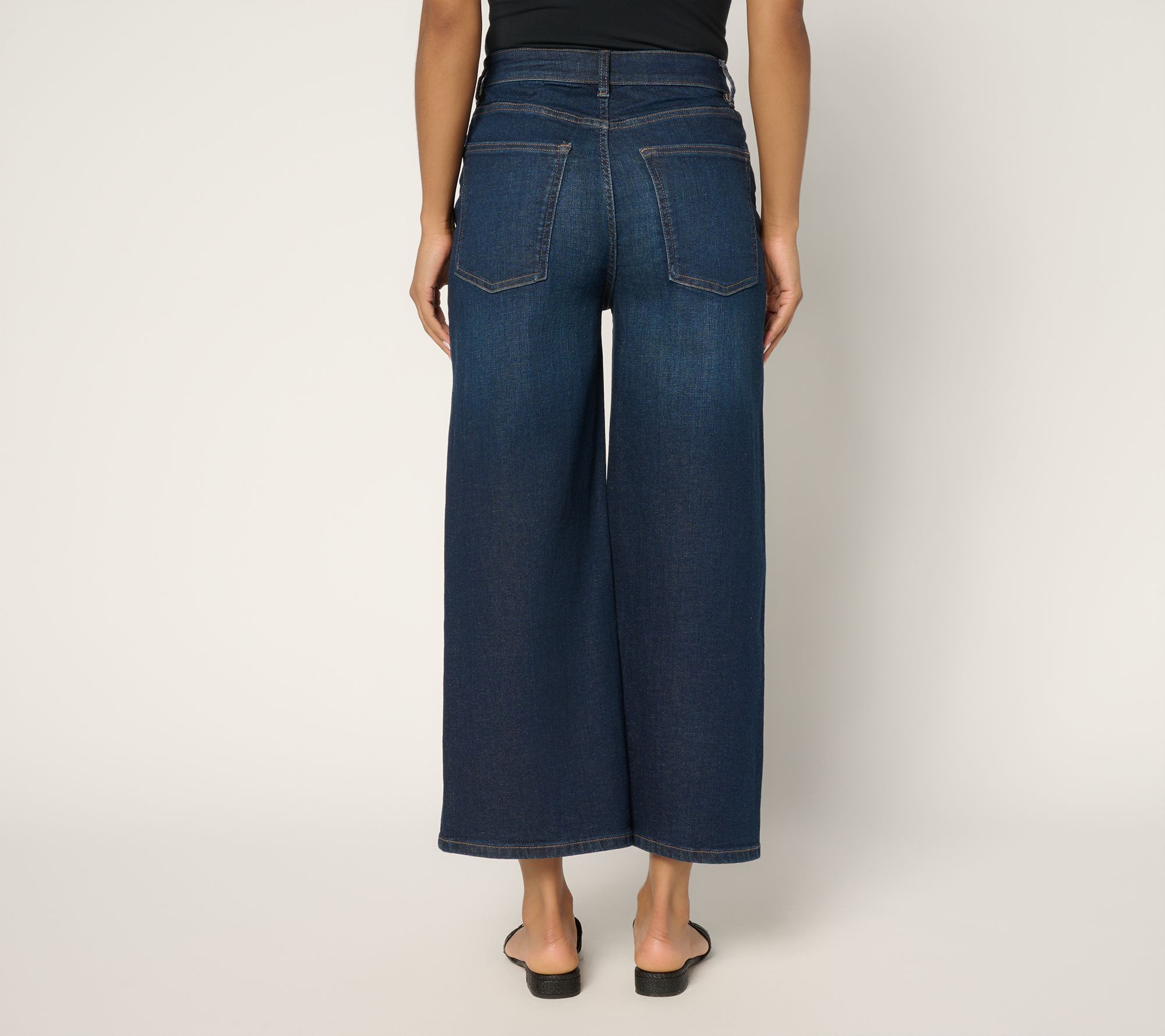 Warp & Weft NCE Cropped Wide Leg Jeans - QVC.com