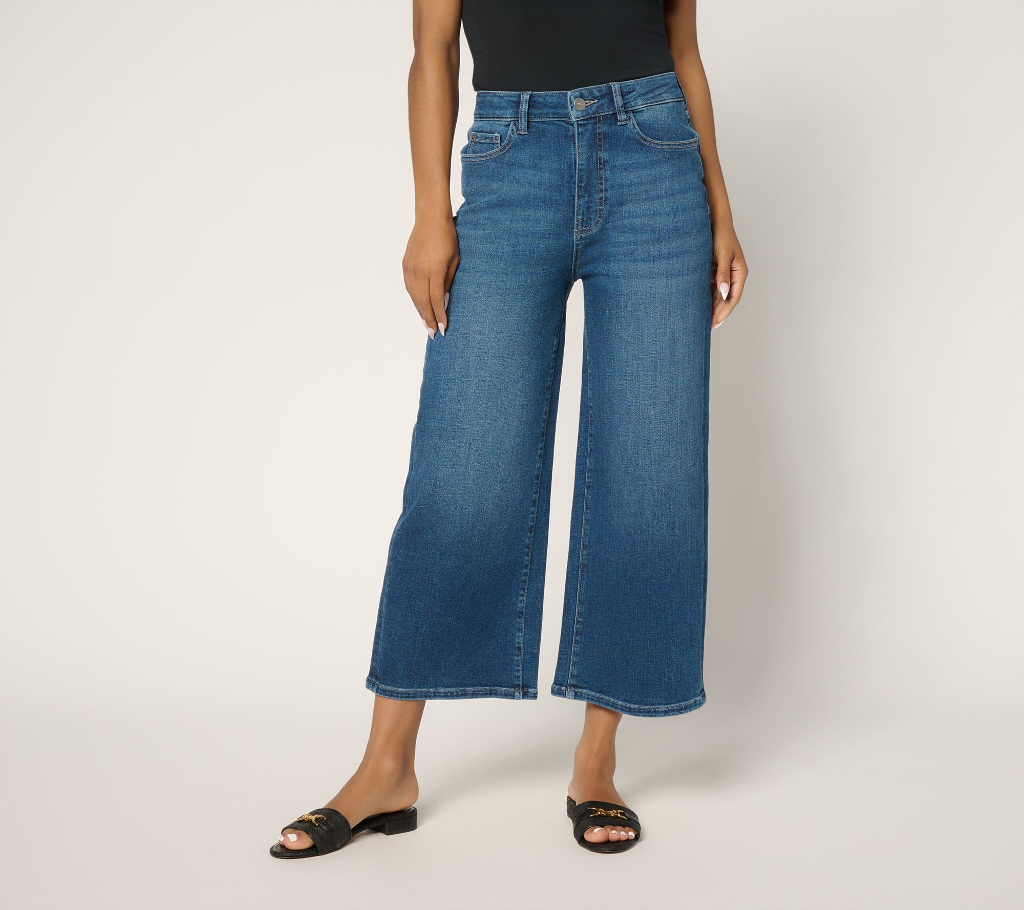 Warp & Weft NCE Cropped Wide Leg Jeans
