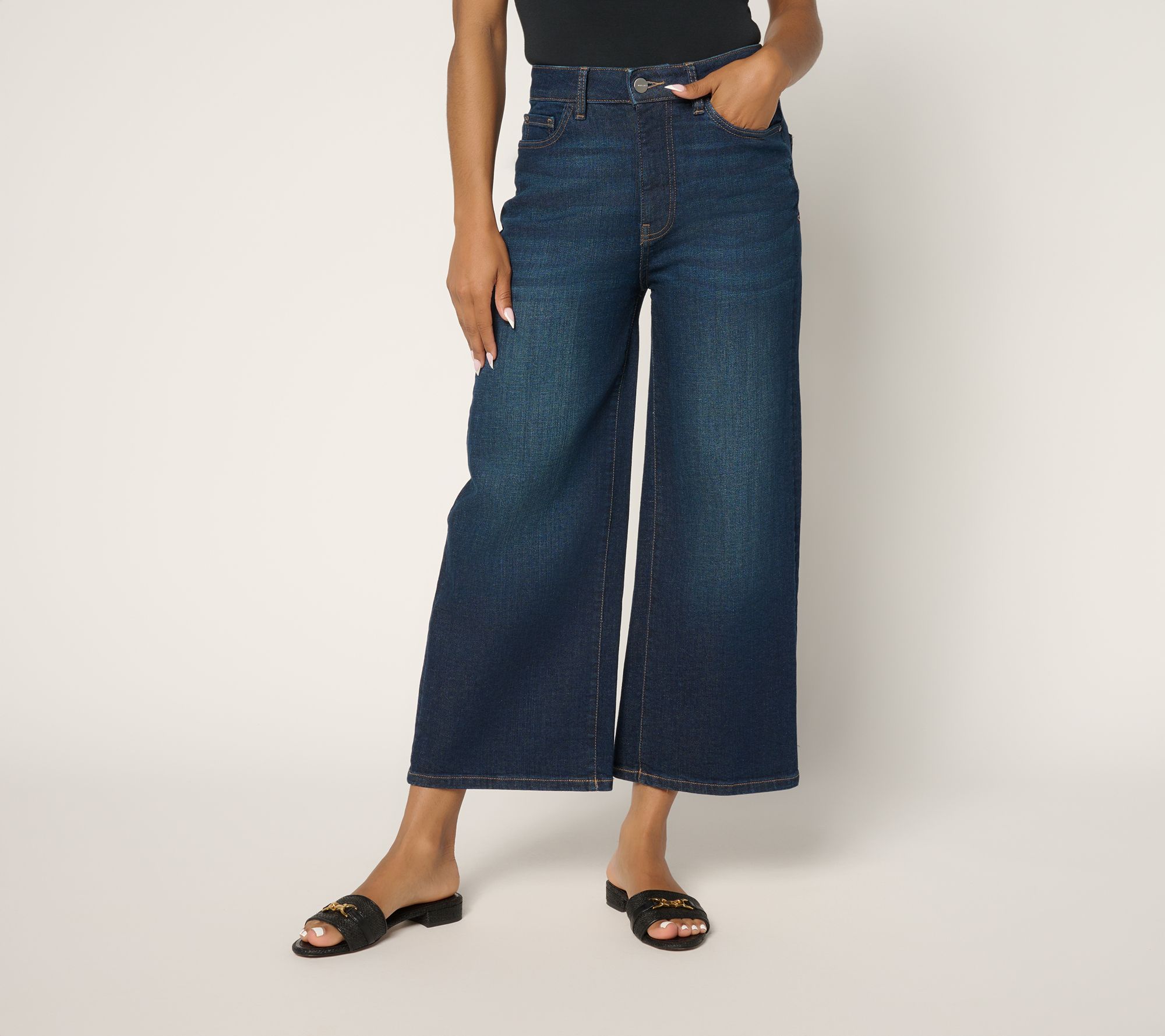 Warp & Weft NCE Cropped Wide Leg Jeans