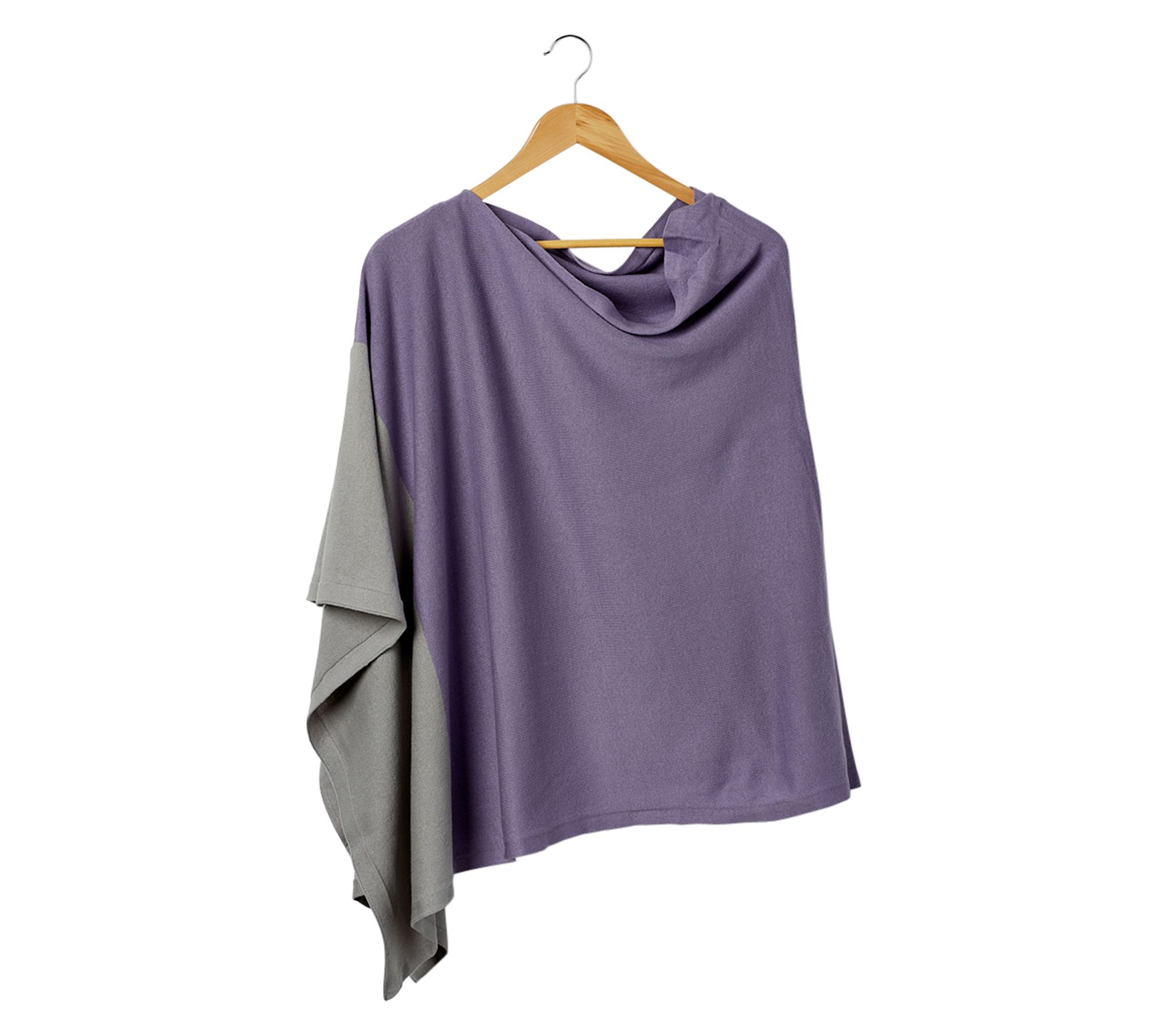 Hadley Wren Colorblock Knit Cotton Poncho