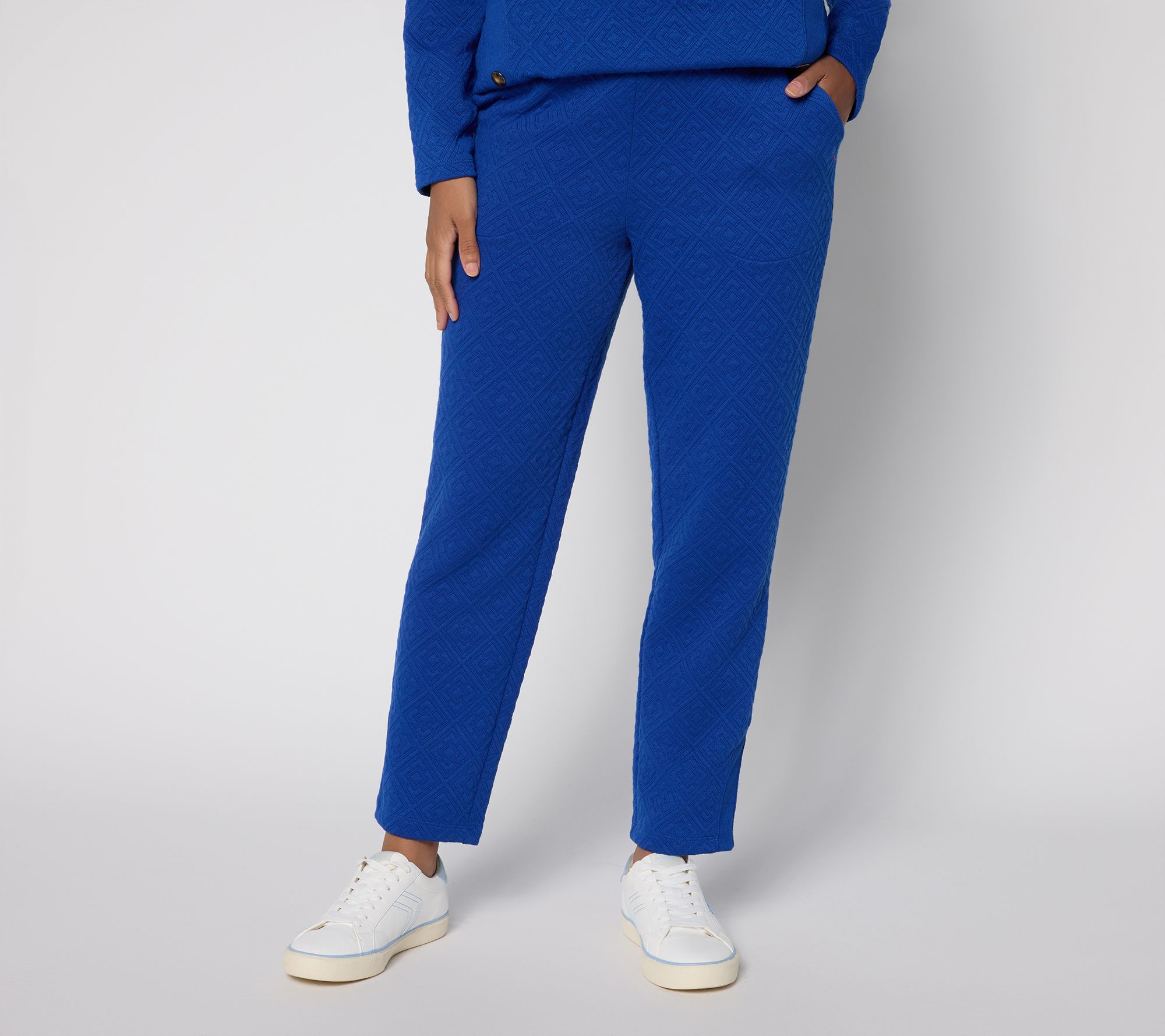 Denim & Co. Active Regular Patterned Jacquard Ankle Pants