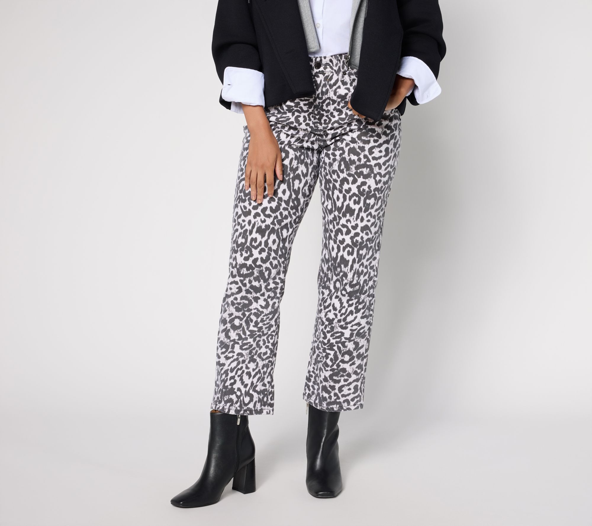 RM Studio x Rebecca Minkoff Regular Printed Luxe Stretch Ankle Jeans