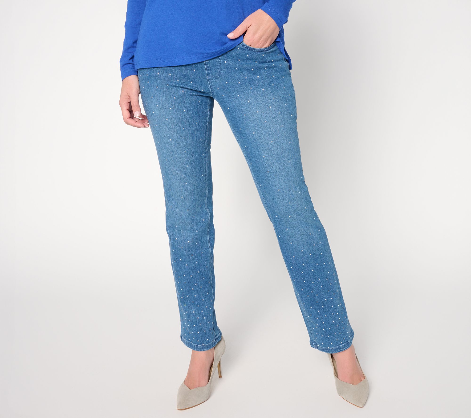  Belle by Kim Gravel Regular TripleLuxeDenim Tonal Twinkle Baby Boot Jean