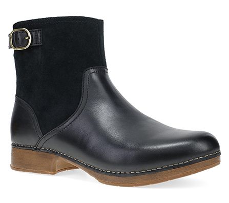 Dansko Monique Black Burnished Calf Leather Boot