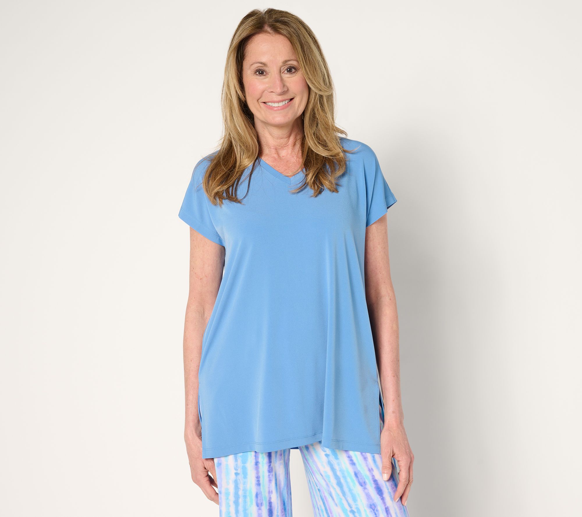 "As Is" Susan Graver Modern Essentials Pet Liquid Knit Tunic