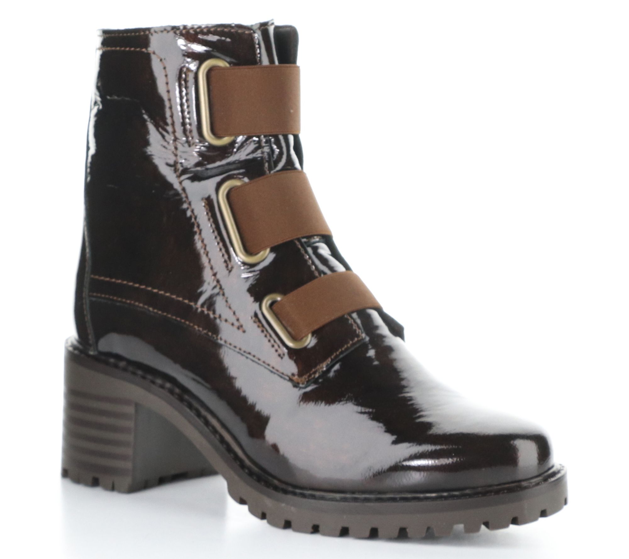 Bos. & Co. Machado Patent Leather Mini Sherpa Boot - Indie