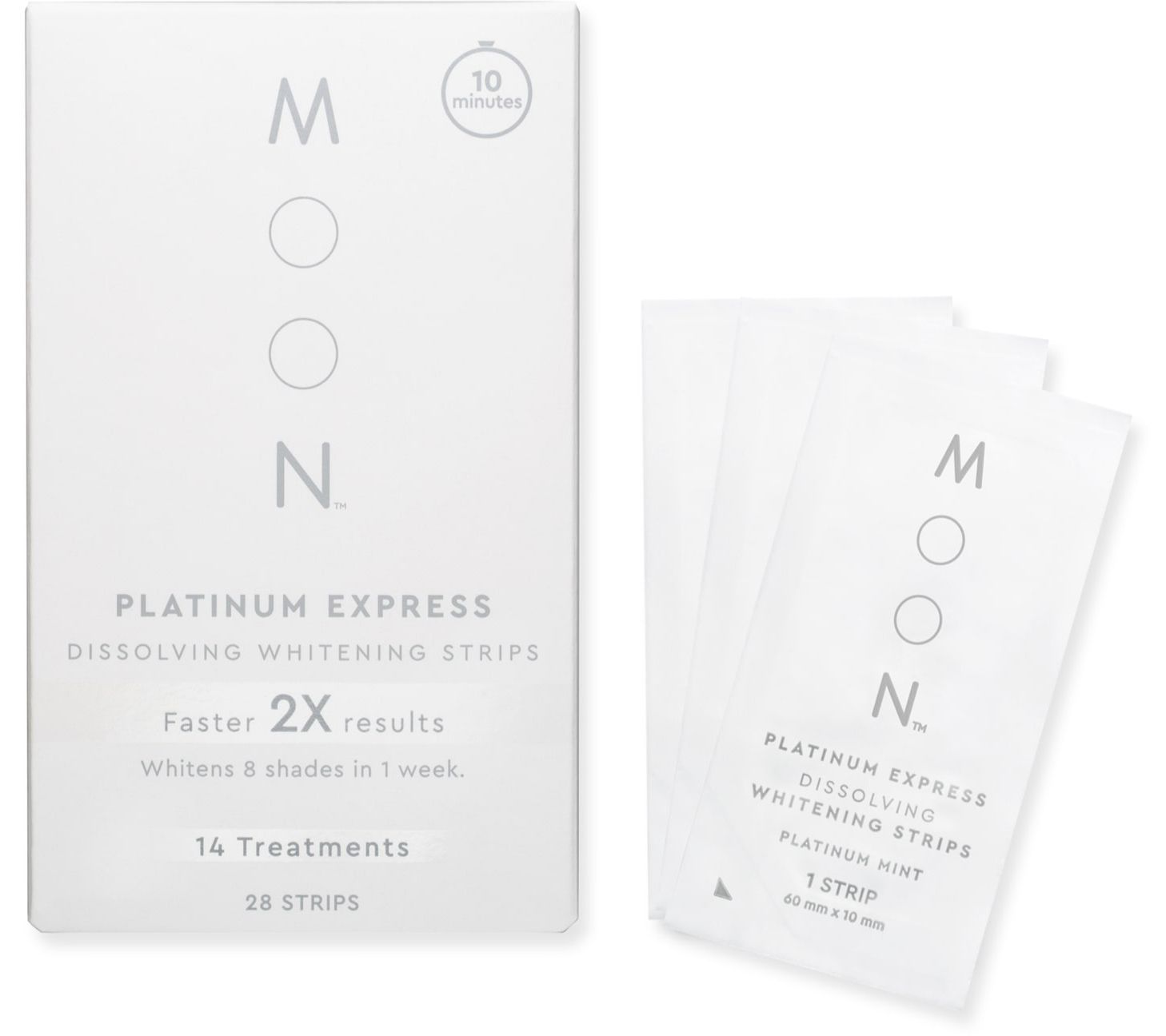 Moon Oral Beauty Platinum Express Dissolving Whitening Strips
