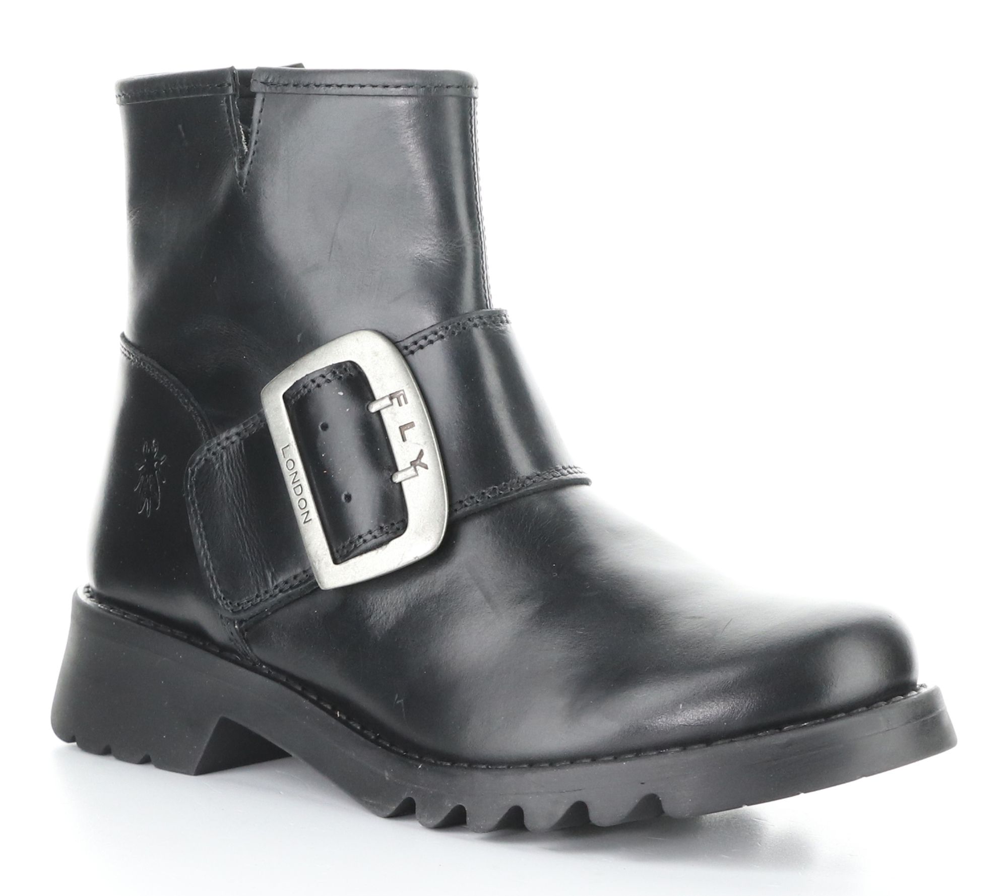 Fly London Rug Side Zip Leather Moto Boot - Rily991Fly